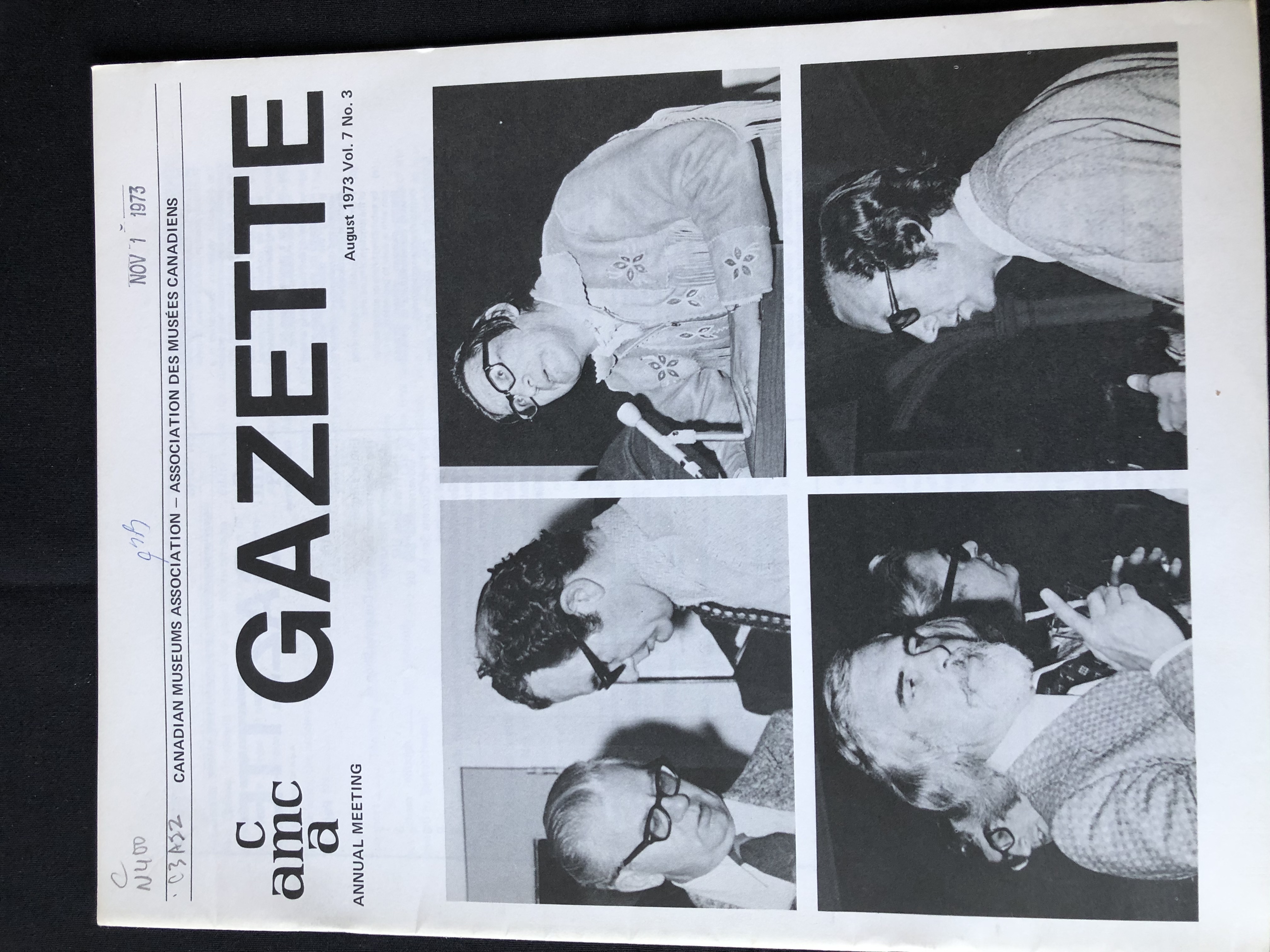 CAMCA Gazette - Canadian Museums Association - Association des Musées canadiens August 1973 Vol. 7, No 3 [Bon] [Couverture souple]
