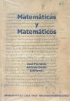 MATEMATICAS Y MATEMATICOS. - FERREIROS, JOSE