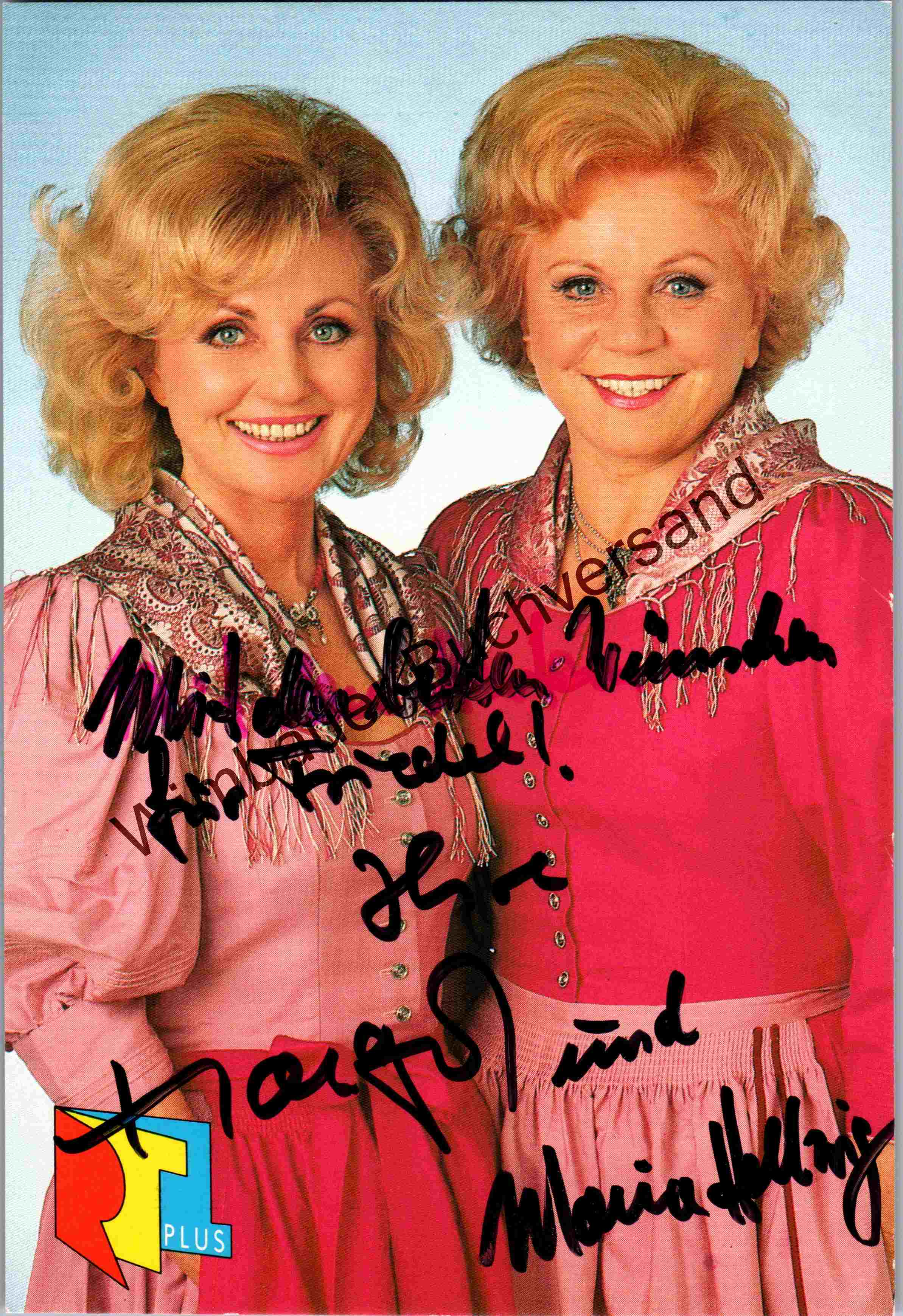 Original Autogramm Maria und Margot Hellwig /// Autogramm Autograph ...