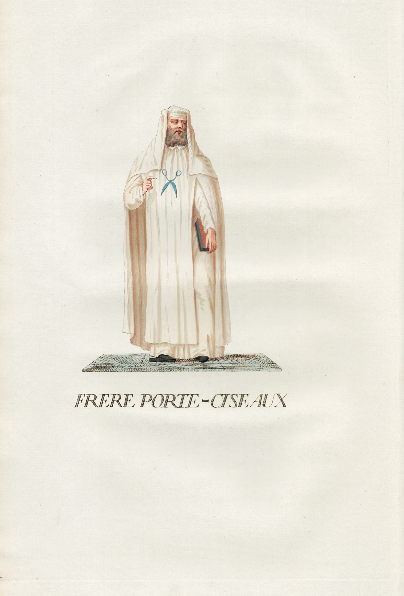 "Frere porte-ciseaux" - monk Mönch / Mönchsorden monastic order ...