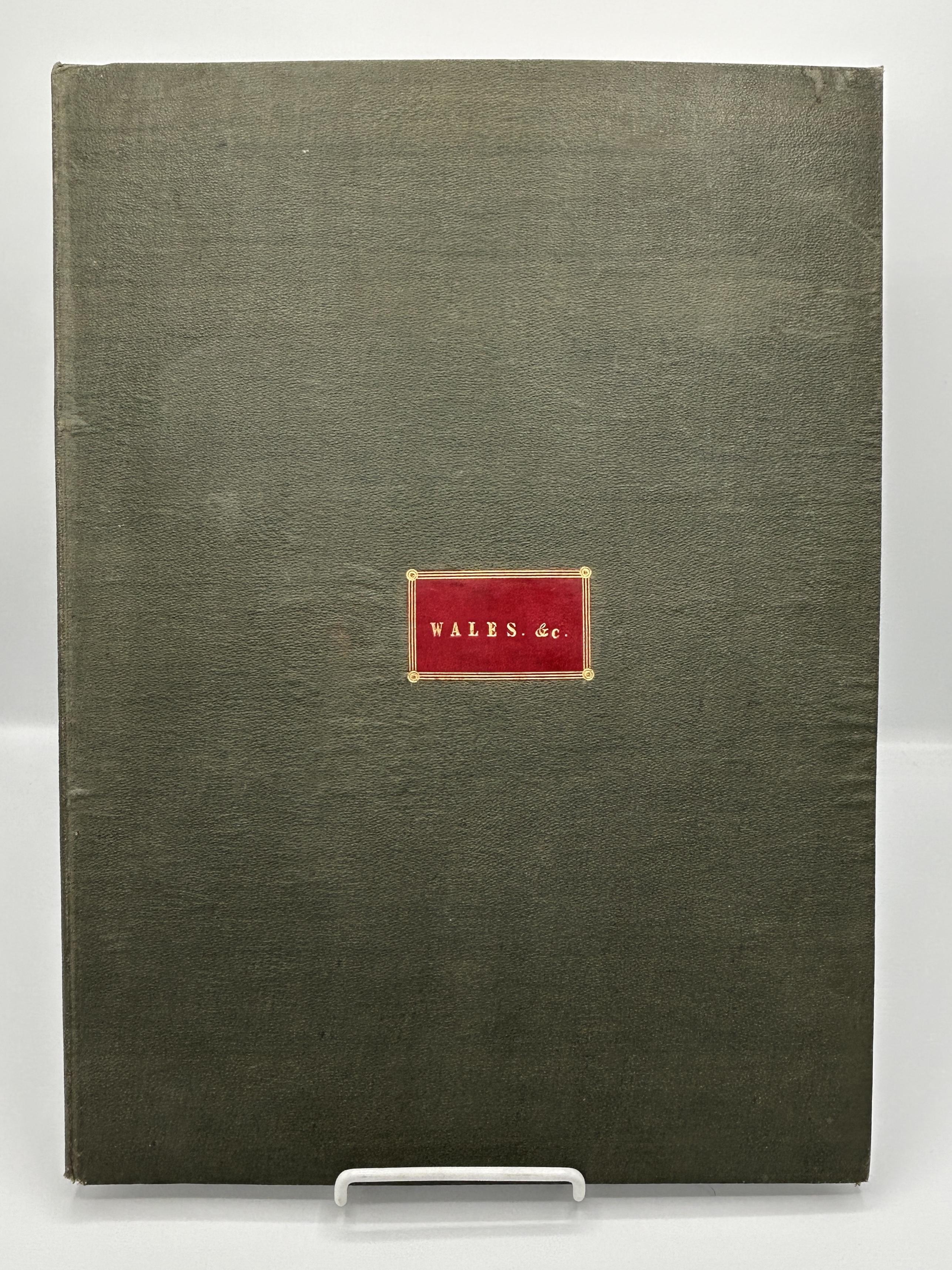 BOUND ALBUM OF LITHOGRAPH AND STEEL ENGRAVED PLATES OF WALES, Chester, Malvern etc. drawn and executed by various artists and printers, but all mid t