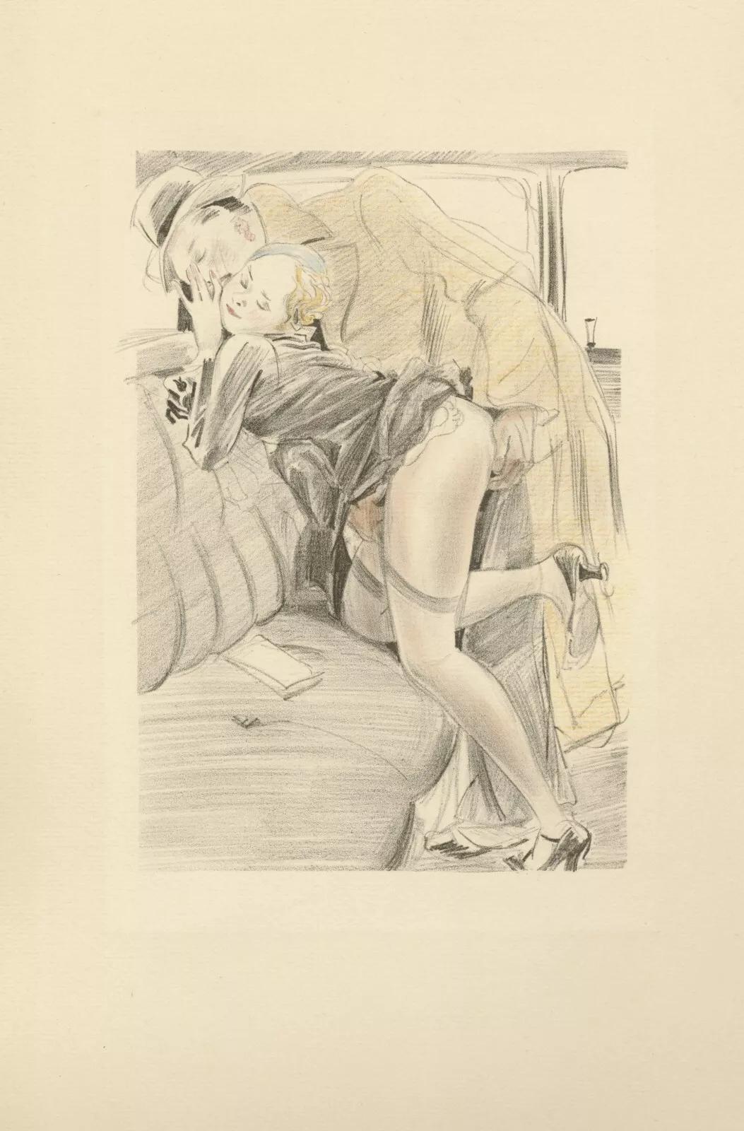 Posters By Rojan Lithographie originale rehaussée au crayon de couleurs par l'artiste de ...