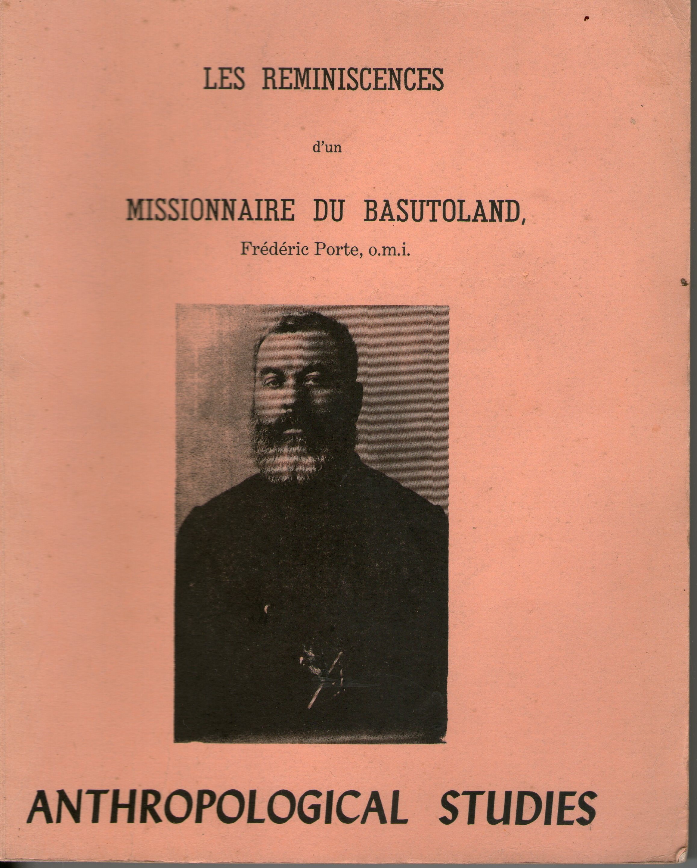 Réminiscences d'un missionnaire du Basutoland, Anthropological, F. PORTE [1969] PORTE, Frédéric [Occasion - Bon] [Couverture souple]