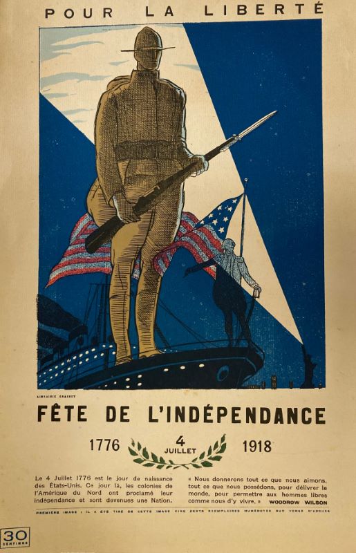 Fête de l'Indépendance. 4 juillet 1776-1918. Pour la liberté. ÉTATS UNIS D'AMÉRIQUE-INDÉPENDANCE. [ ]