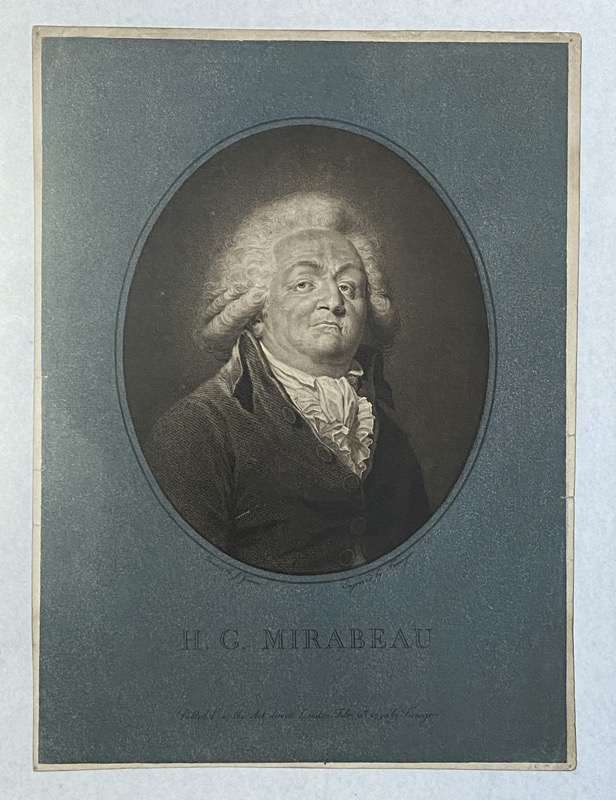 Portrait de H.G Mirabeau. Published at the Act directs London Febr. 10th 1793 by Fiesinger [GRAVURE ANGLAISE] GUERIN (Jean), FIESINGER (Franz Gabriel