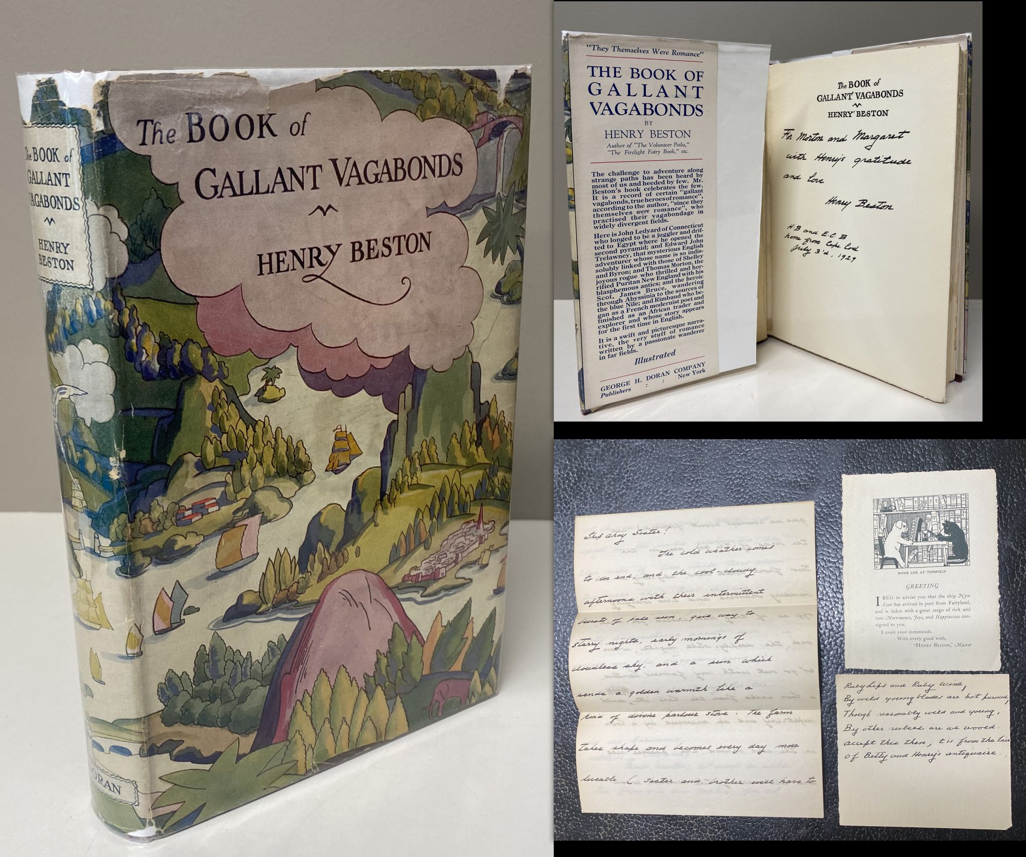 [Signed] THE BOOK OF GALLANT VAGABONDS Family copy. Inscribed to his sister Margaret Beston who married F. Morton Smith, a Boston lawyer and former H