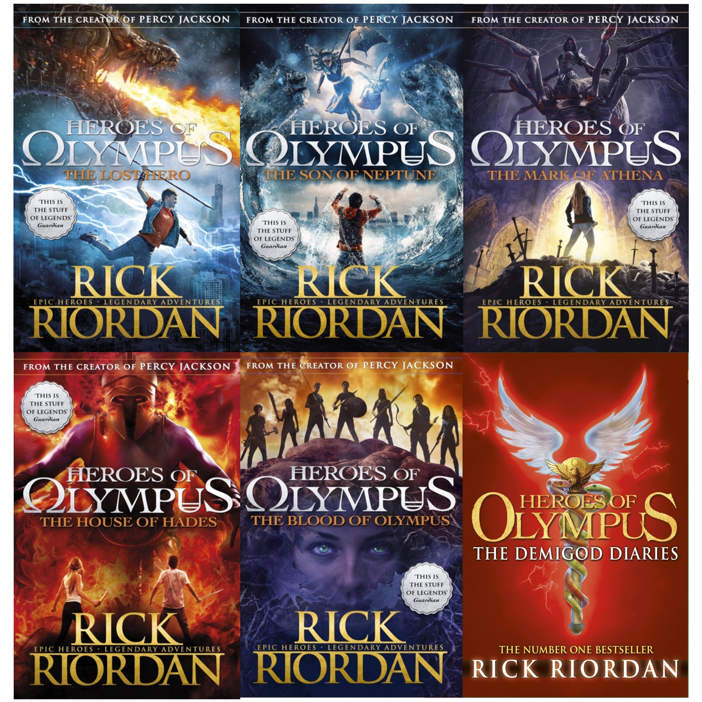 Heroes of Olympus Collection Rick Riordan 6 Books Set The Blood of Olympus  by Riordan, Rick: New (2016) | usa4books, image size:2817x2817