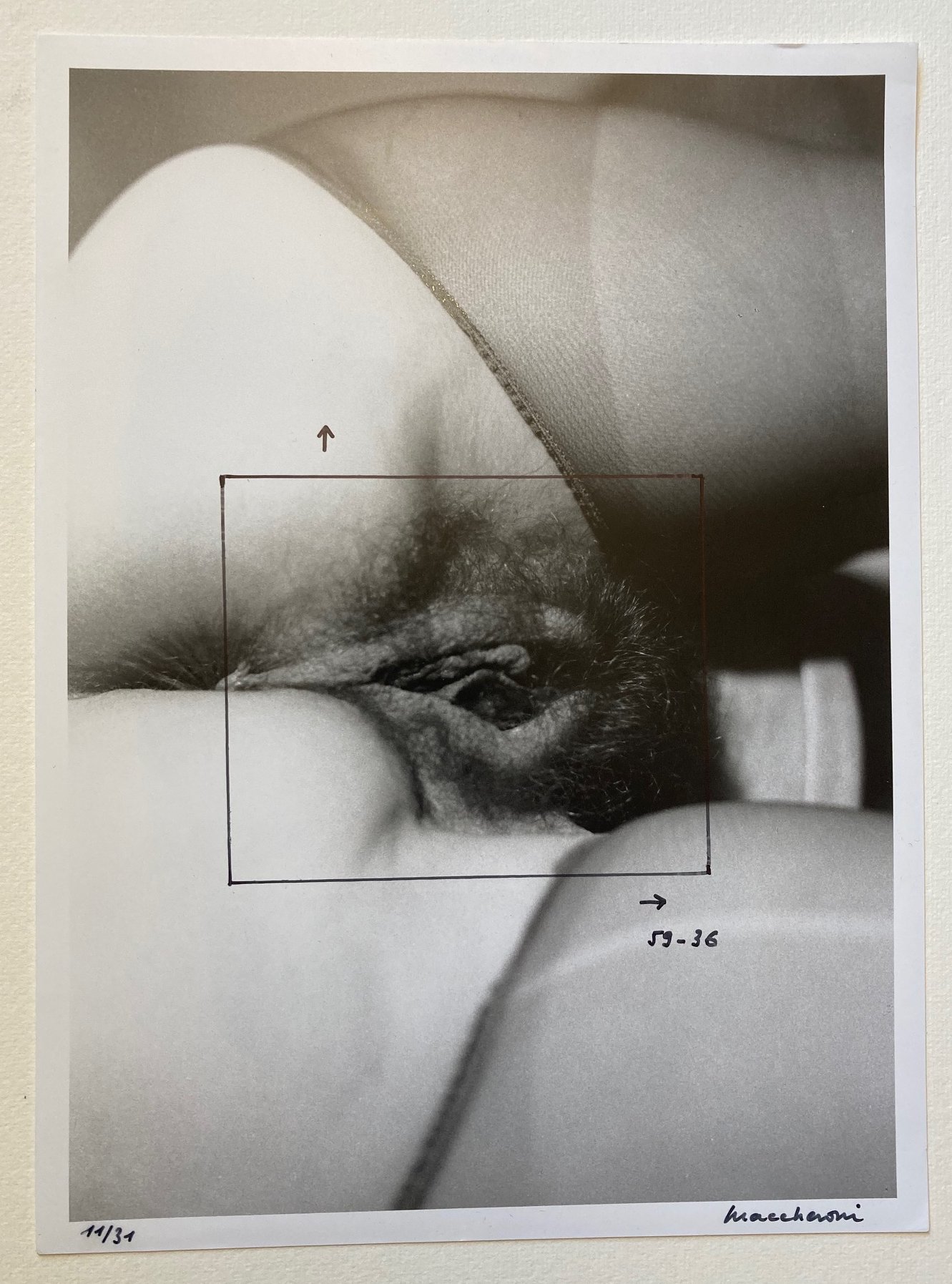 [Signé] Crâne-vanité, photo-montage original 6 photographies originales de Henri Maccheroni et une photographie de travail Henri Maccheroni [Très bon