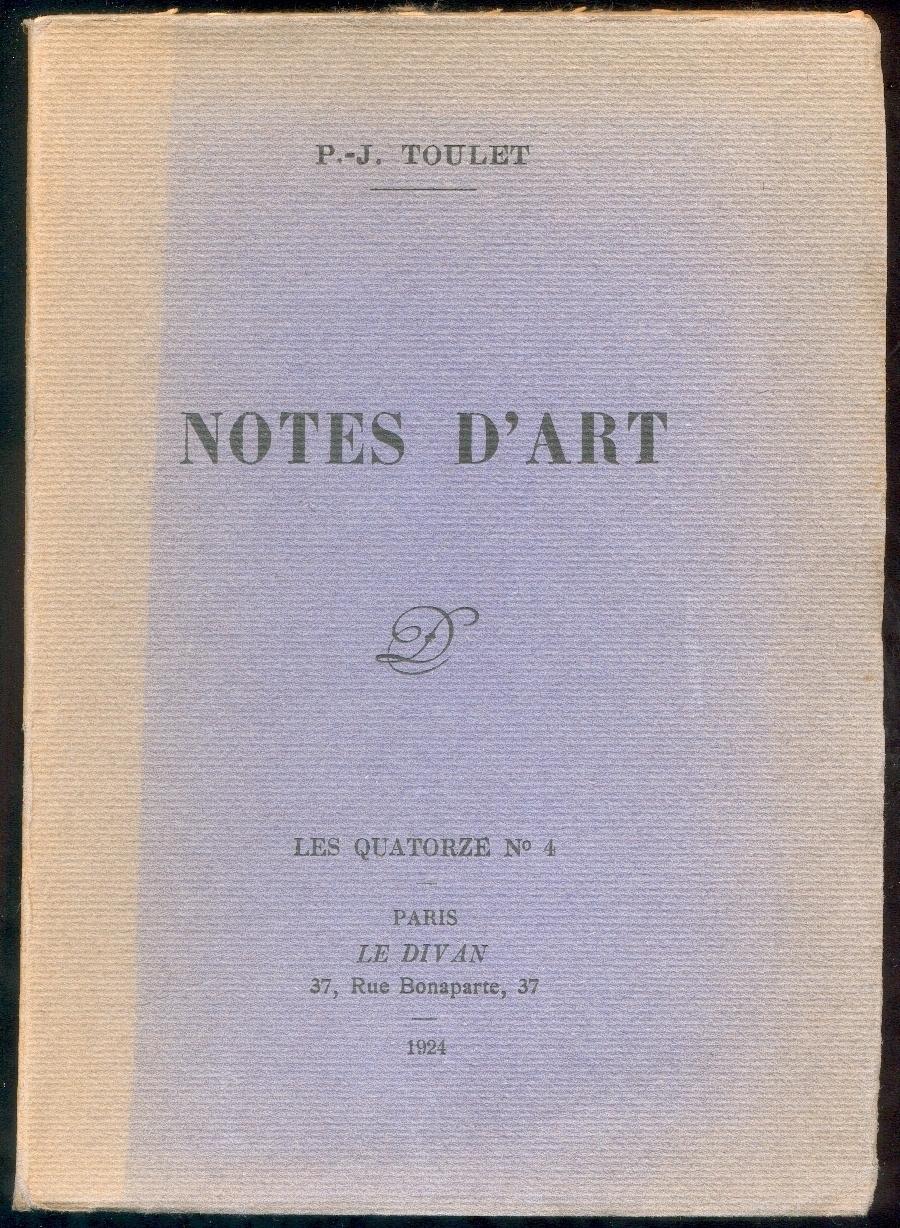 Notes d'Art Toulet (P.-J.) [Occasion - Bon] [Couverture souple]