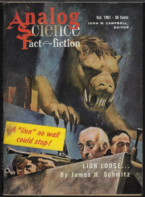 ANALOG Science Fact & Fiction: October, Oct. 1961 ("Planet of The Damned") Analog (James H. Schmitz; Gordon Dickson; David Gordon - aka Randall Garre