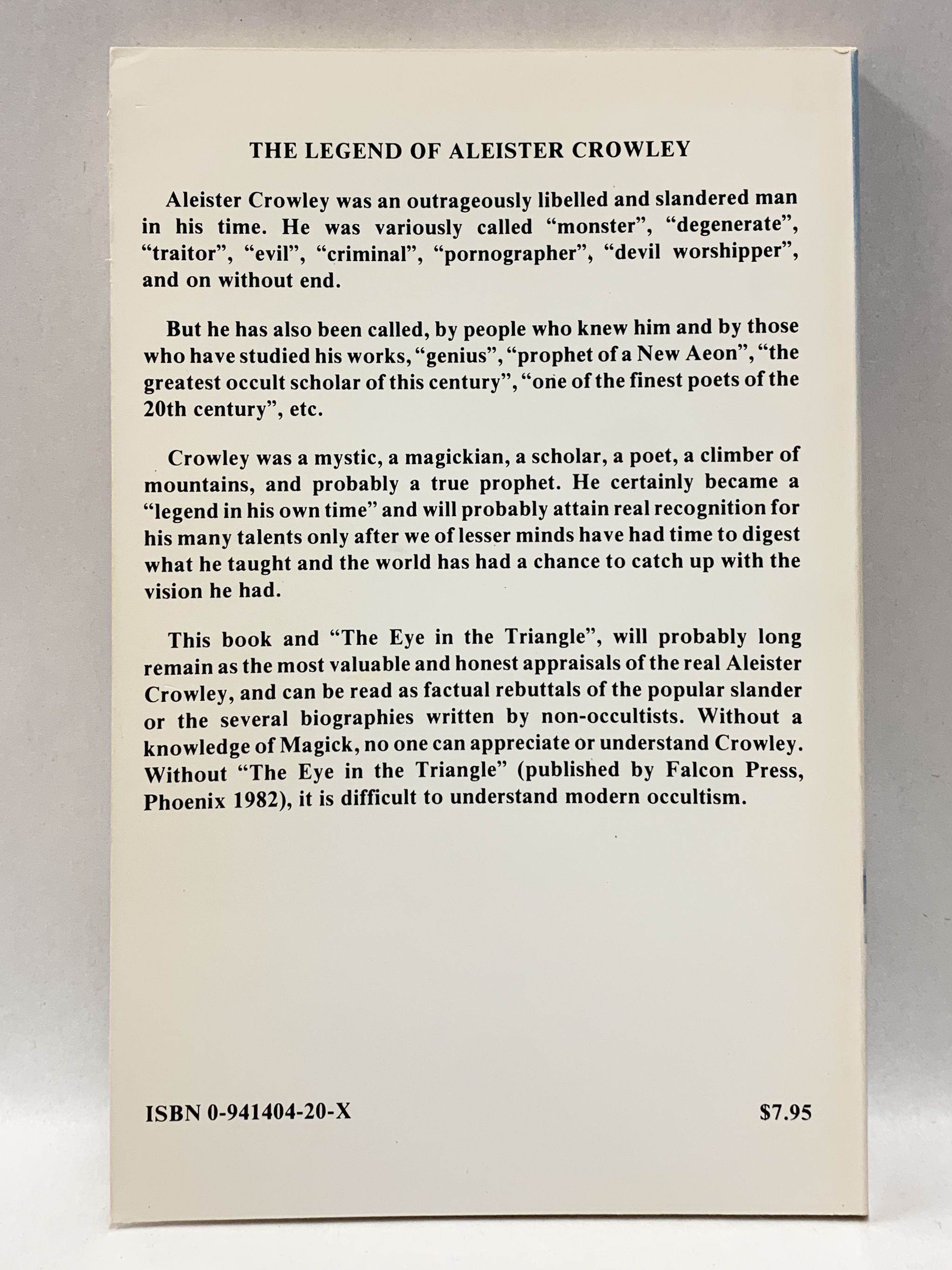The Legend of Aleister Crowley by Regardie, Israel: Near fine