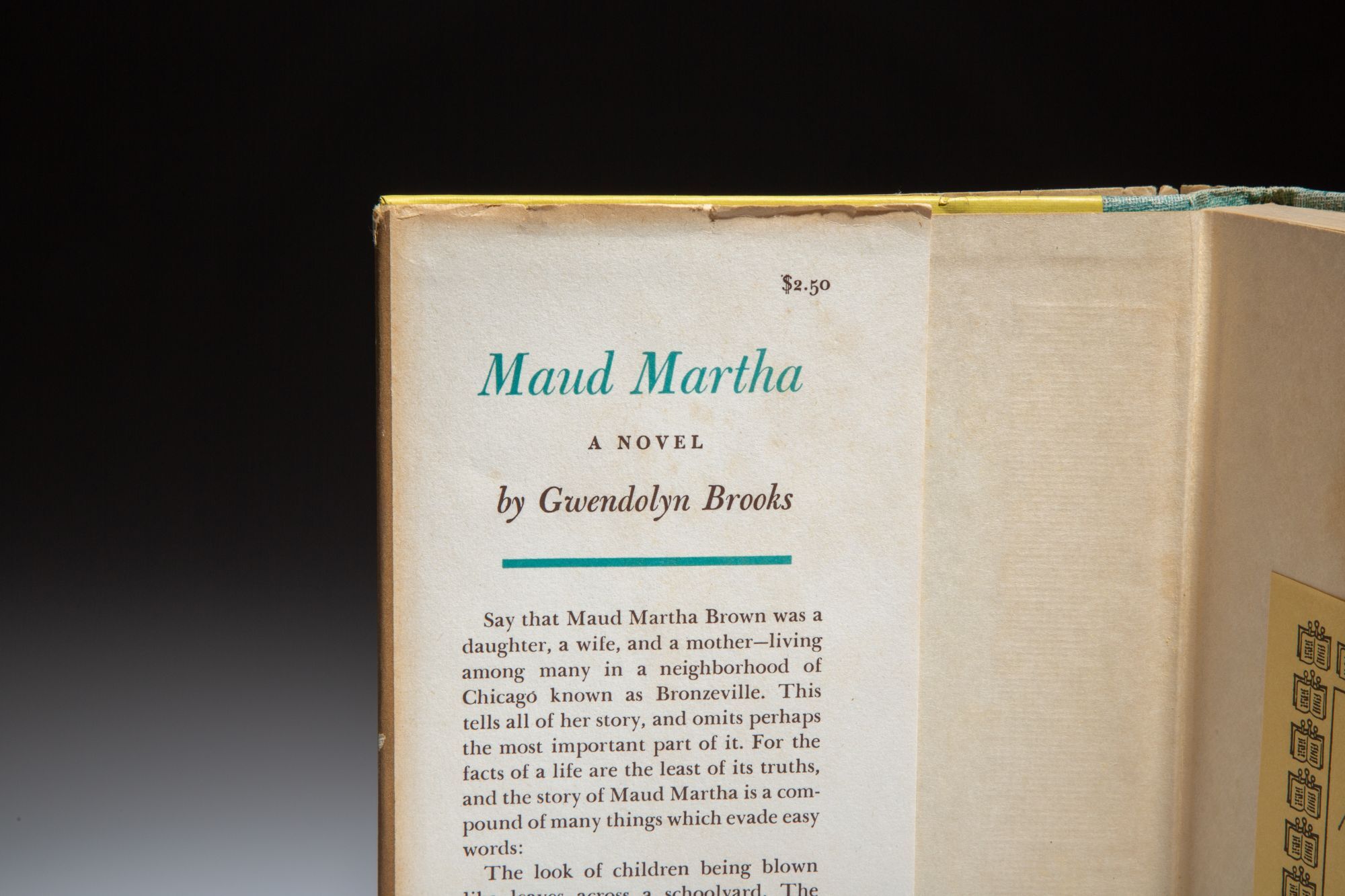 [Signed] Maud Martha; A Novel Brooks, Gwendolyn [Very Good] [Hardcover]