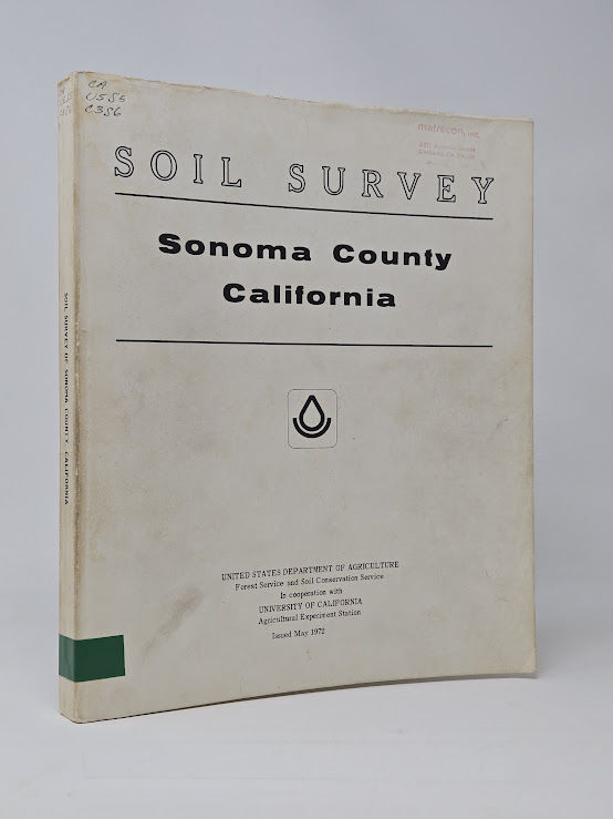 Soil Survey of Sonoma County, California Miller, Vernon C. [Used - Good] [Softcover]