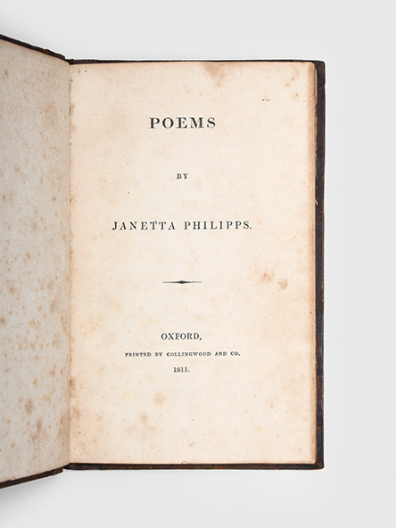 Poems. PHILIPPS, Janetta.