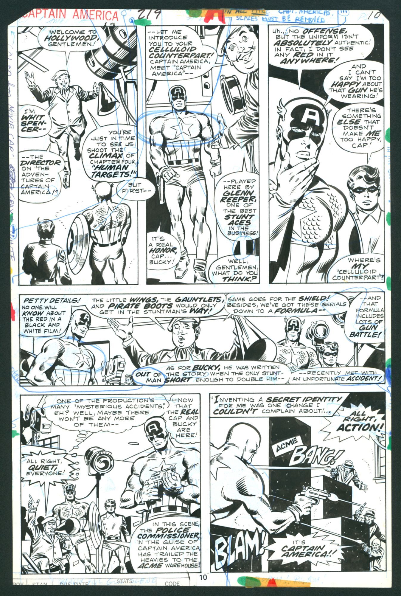 Captain America #219 page 10 Original Comic Art by Sal Buscema Buscema, Sal; Sinnott, Joe Original Comic Art and Illustration