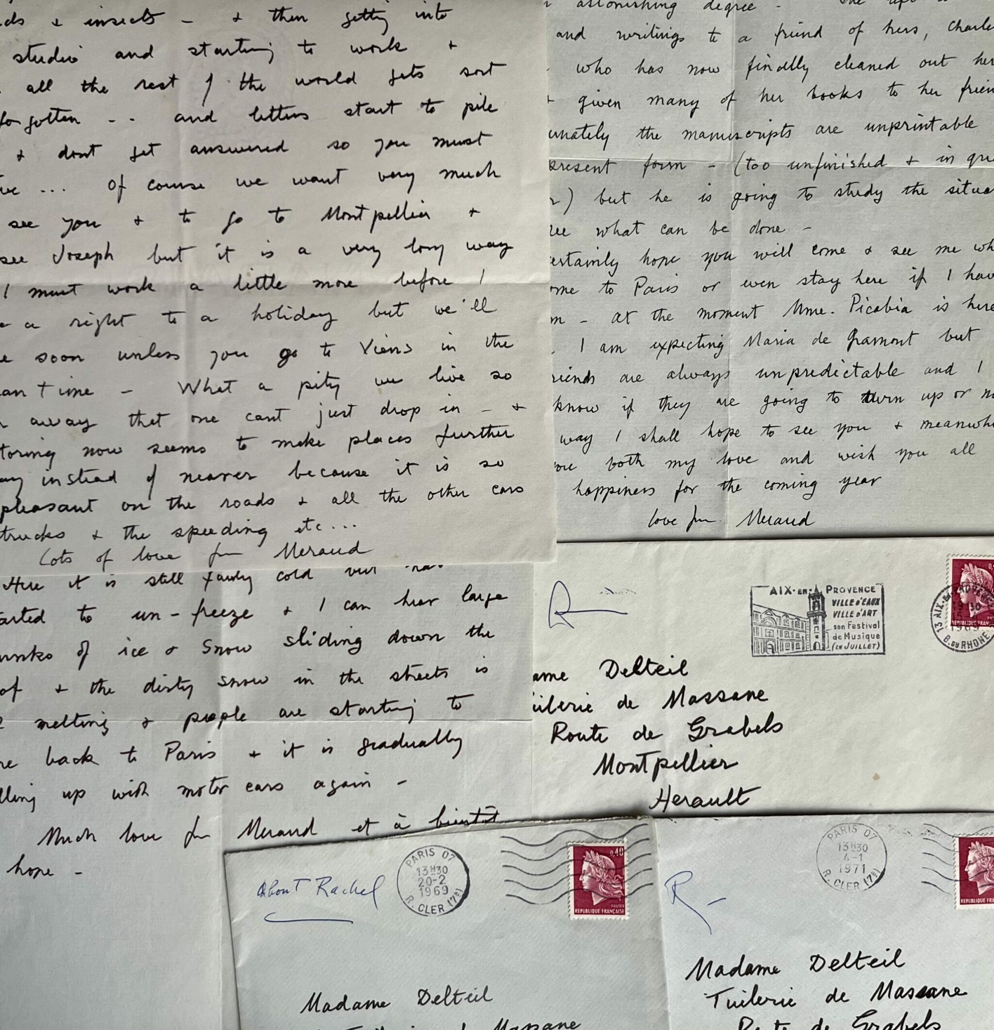 Lettre du peintre André Masson adressée à l'acteur américain Tony Curtis Masson André 1896 1987