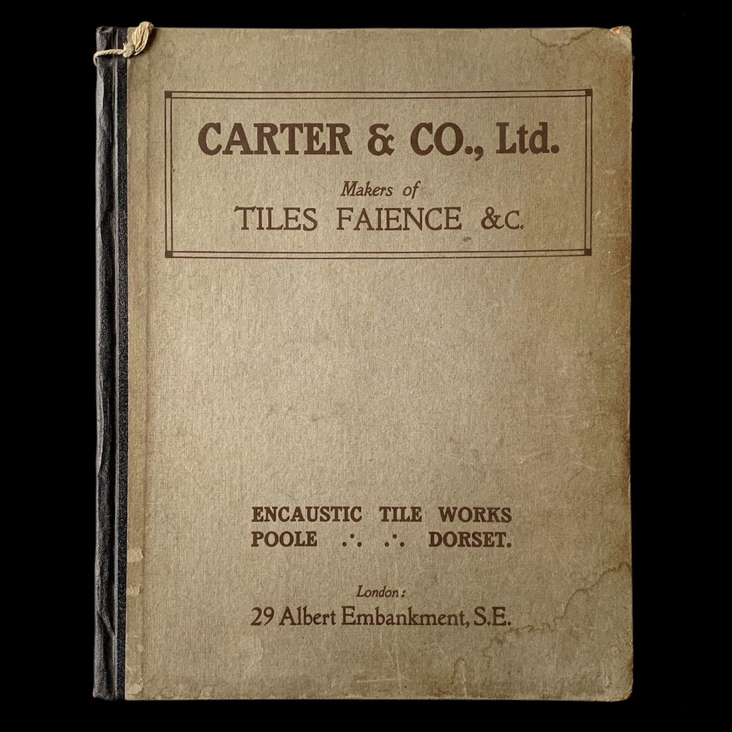 Carter & Co., Ltd., Makers of Tiles, Faience & c. Encaustic Tile Works, Poole, Dorset Carter & Co. Limited Architecture & Design
