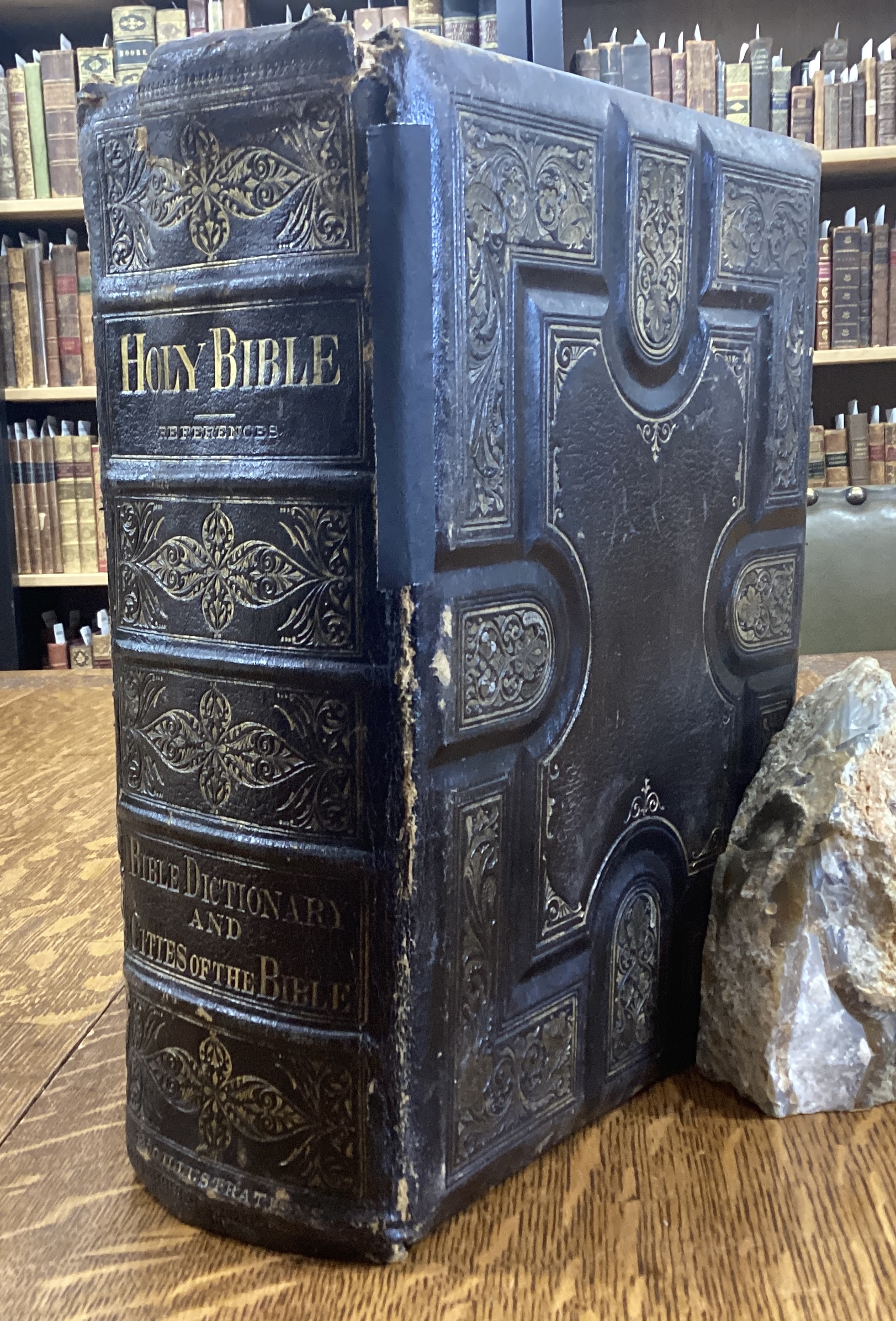 1874 Holy Bible Old & New Testament Apocrypha A. J. Holman Philadelphia Imprint Collectibles Room