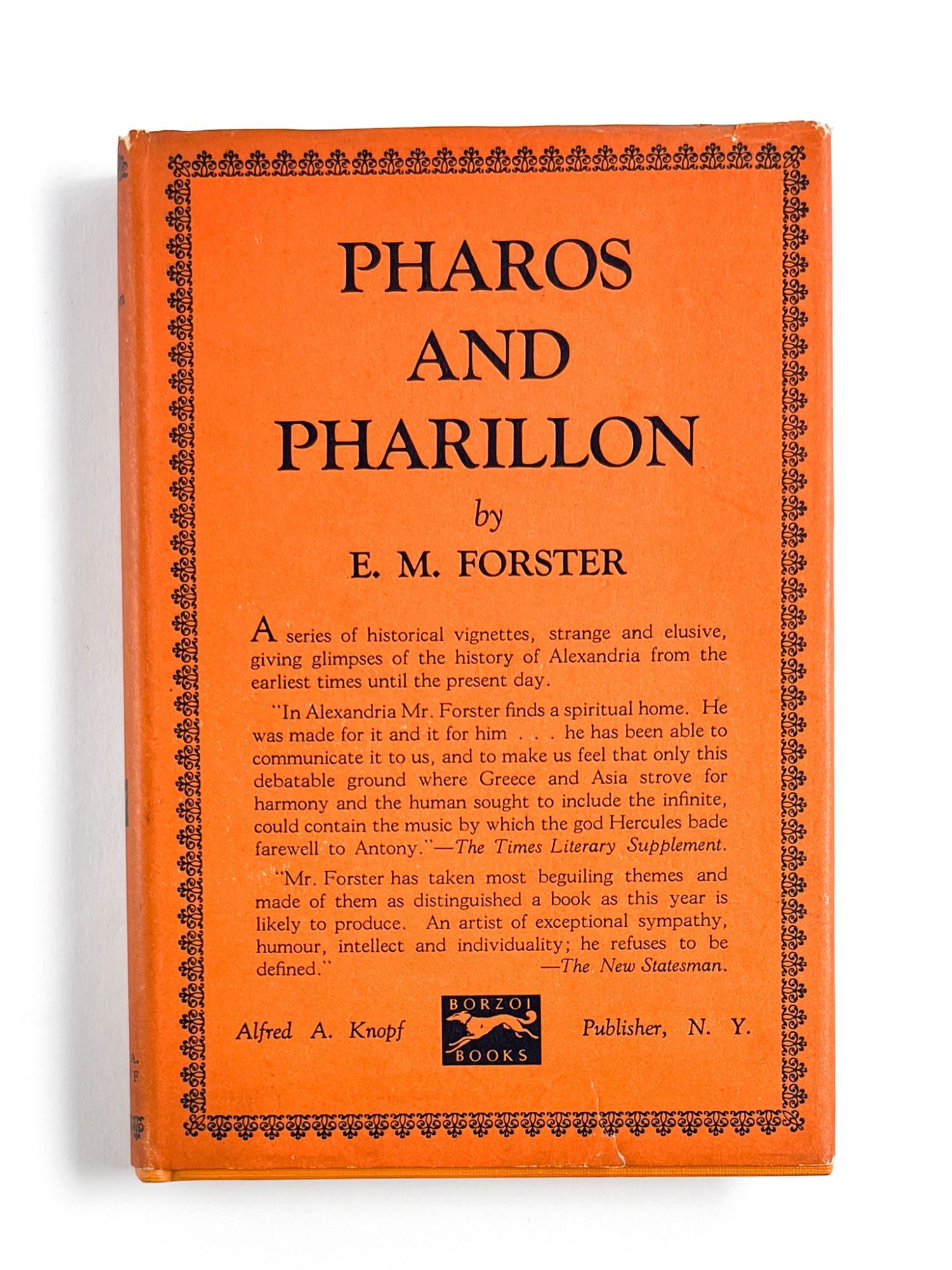 PHAROS AND PHARILLON Forster, E.M. Lit