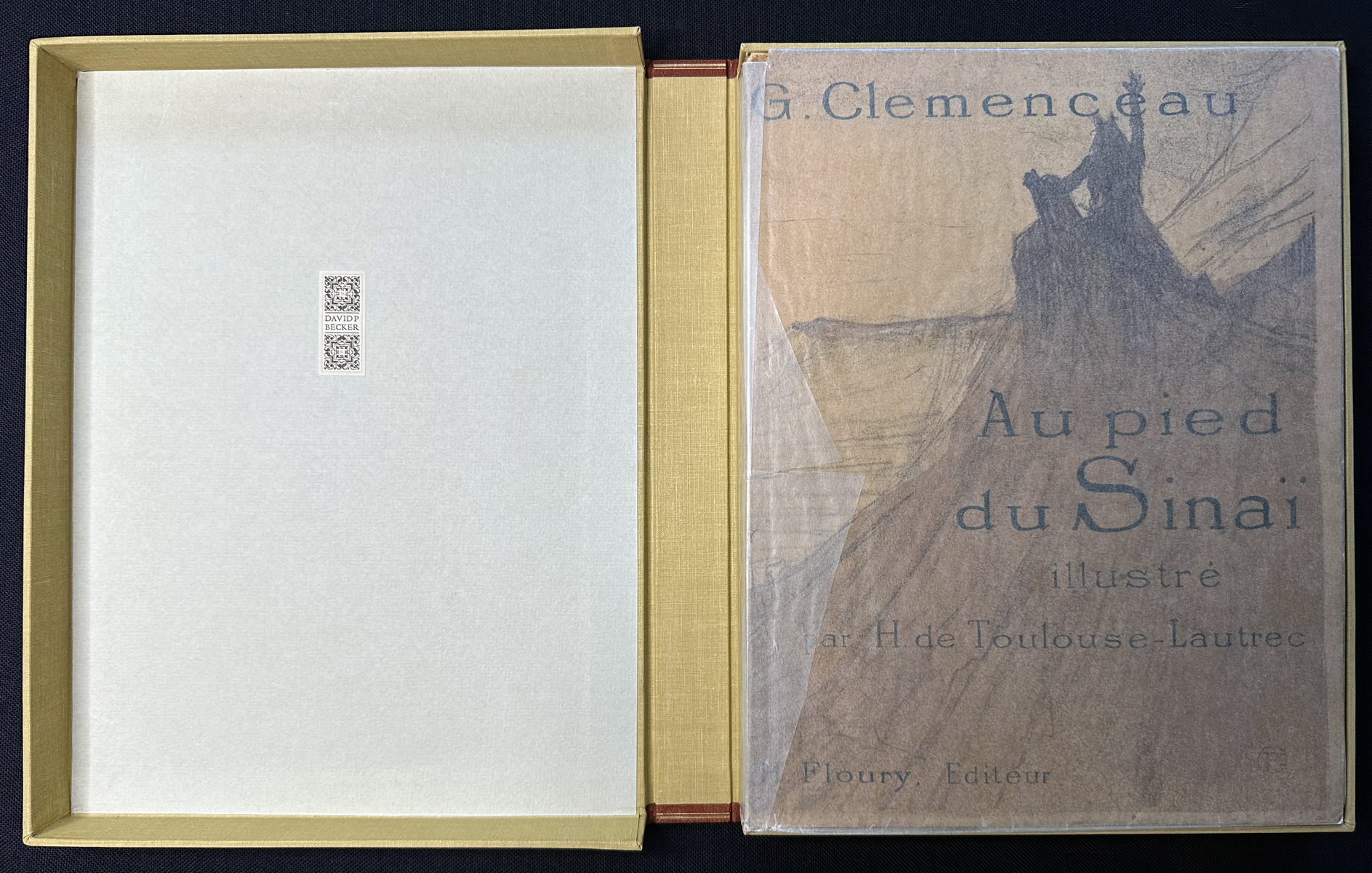 CLEMENCEAU, Georges. Au Pieds du Sinai. Illustrated by Henri Toulouse-Lautrec. 1898. Georges Clemenceau; Henri Toulouse-Lautrec