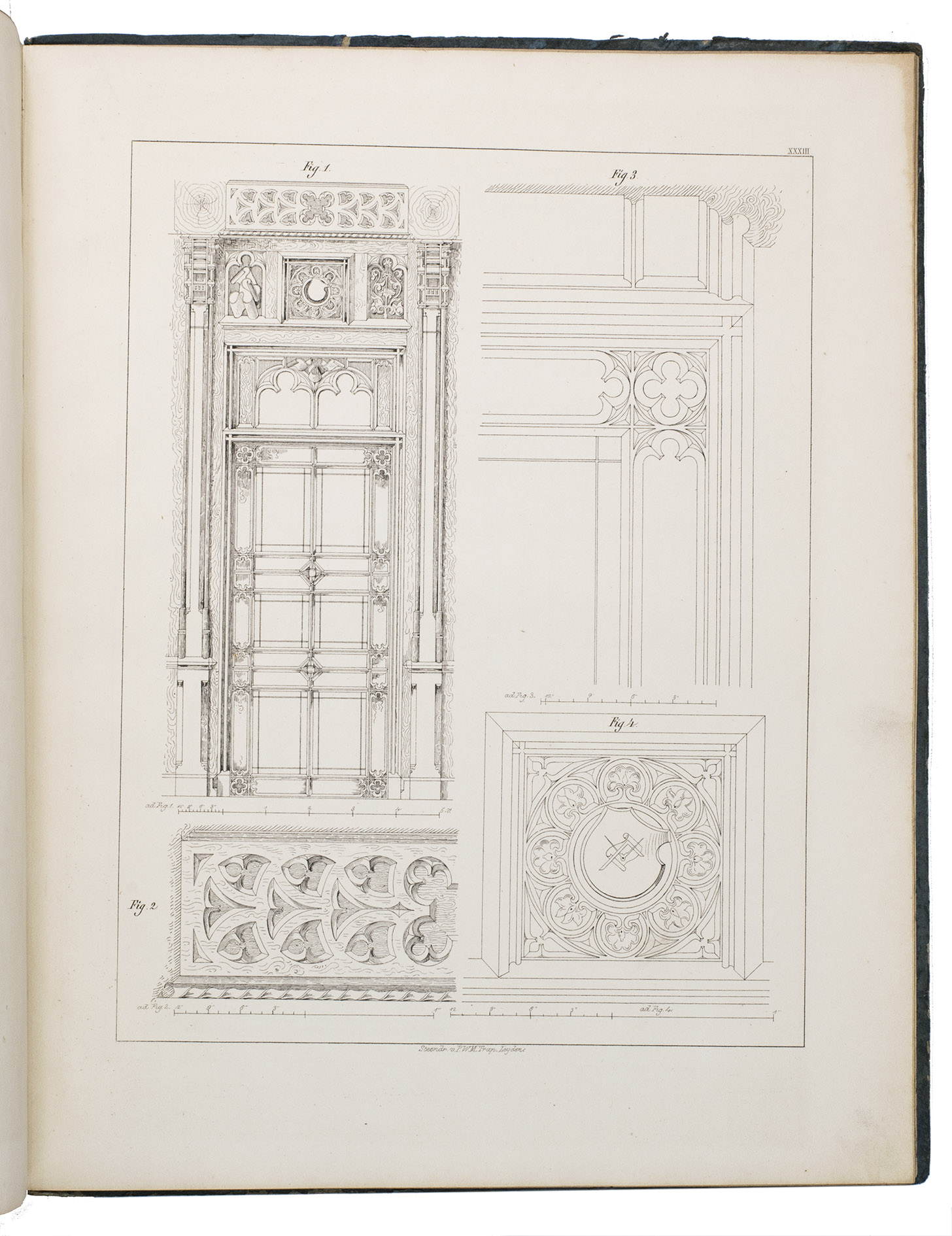 De Parijsche winkelhuizen, of keur der voornaamste bestaande winkelpuijen te Parijs ten dienste van archietecten, timmerlieden, metselaars en verdere bouwkundigen. VEREENIGING VAN ARCHITECTEN.