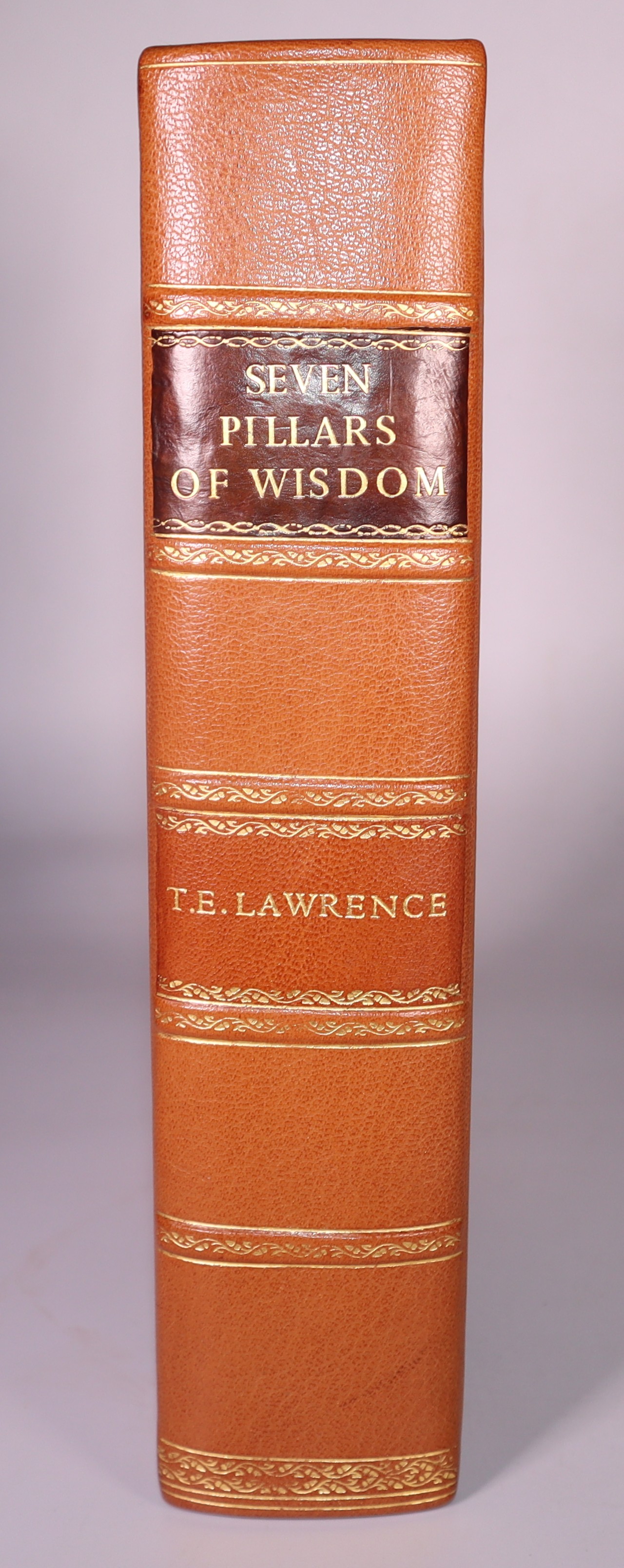 [First Edition] Seven Pillars of Wisdom. A Triumph. T. E. Lawrence. [First Trade Edition First Impression - Recent Half Leather Binding] T. E.
