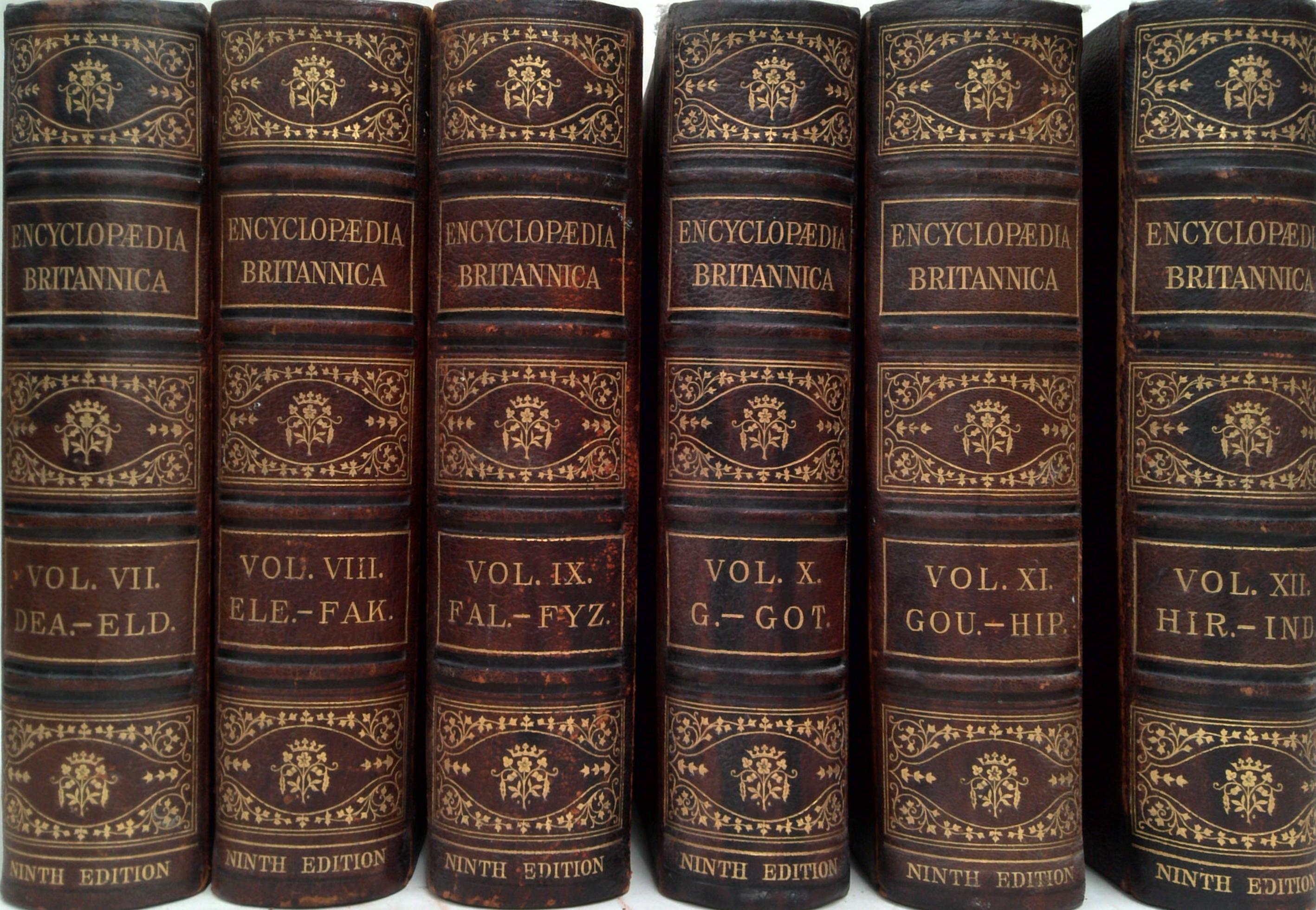 Encyclopedia Britannica: Ninth Edition - 35 Volume Set by 
