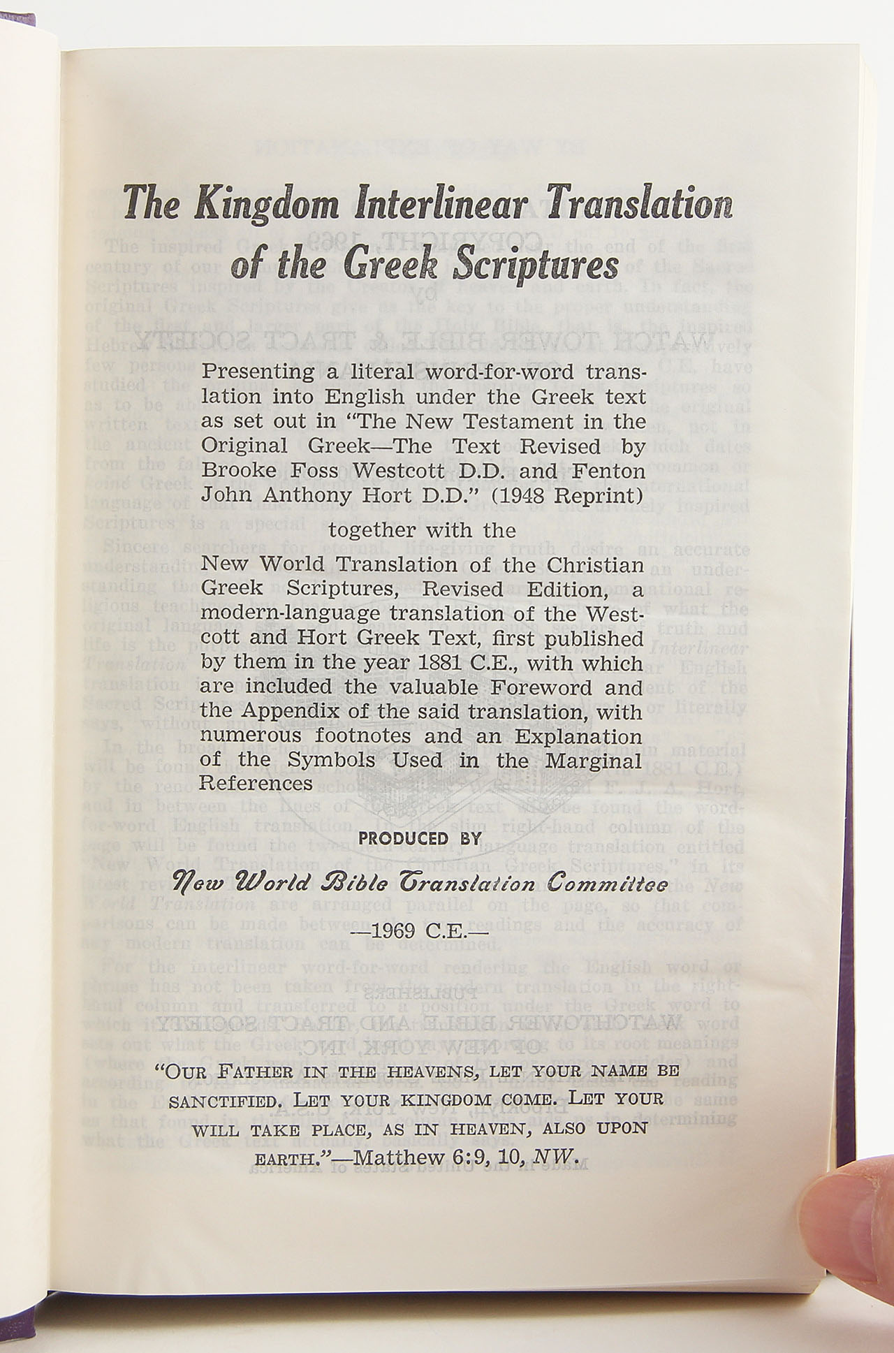 The Kingdom Interlinear Translation of the Greek Scriptures by New ...