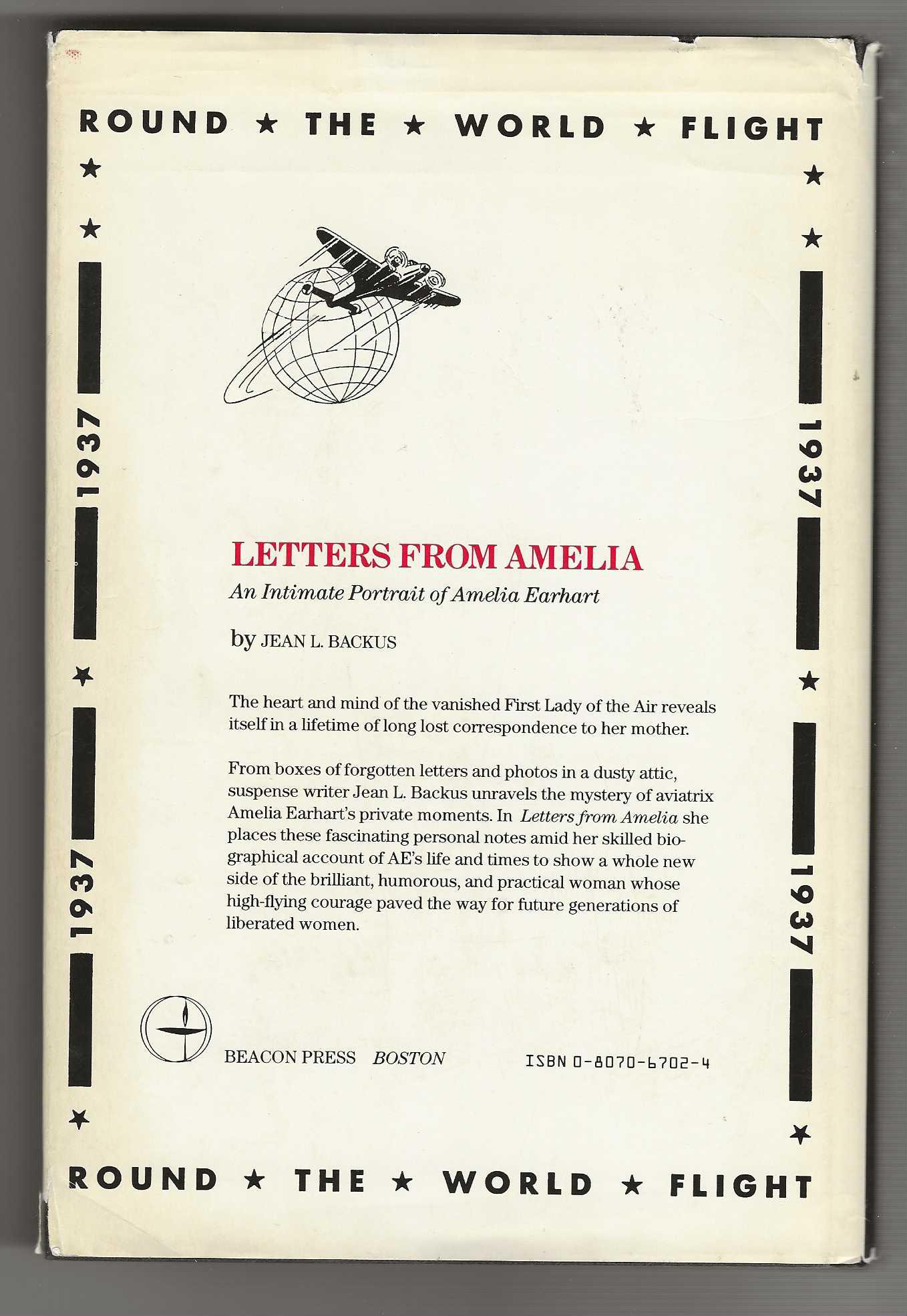 LETTERS FROM AMELIA by Jean L. Backus: Very Good Hardcover (1982) 1st ...