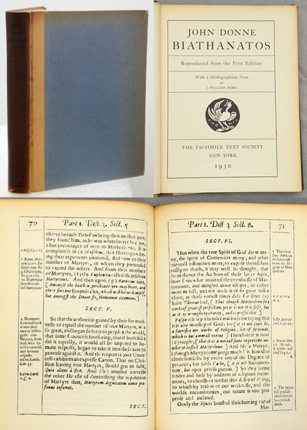 BIATHANATOS. Reproduced from the First Edition. With a Bibliographical ...