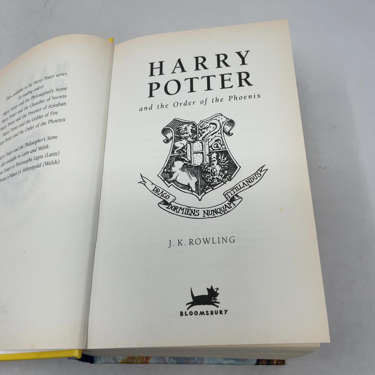 Harry Potter And The Order Of The Phoenix by J. K. Rowling: Very Good ...