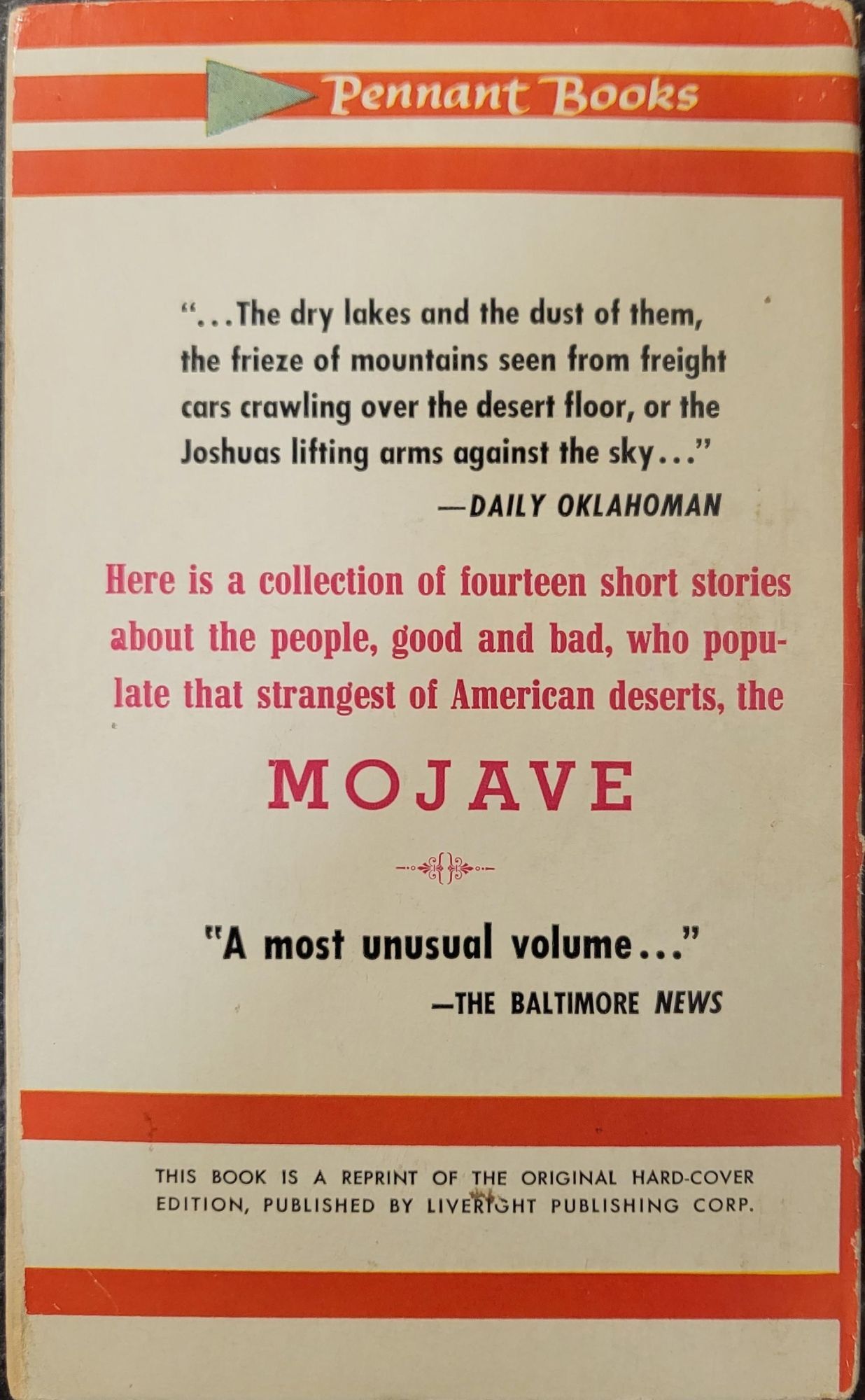 Mojave A Book of Stories by Edwin Corle: very good softcover/paperback ...
