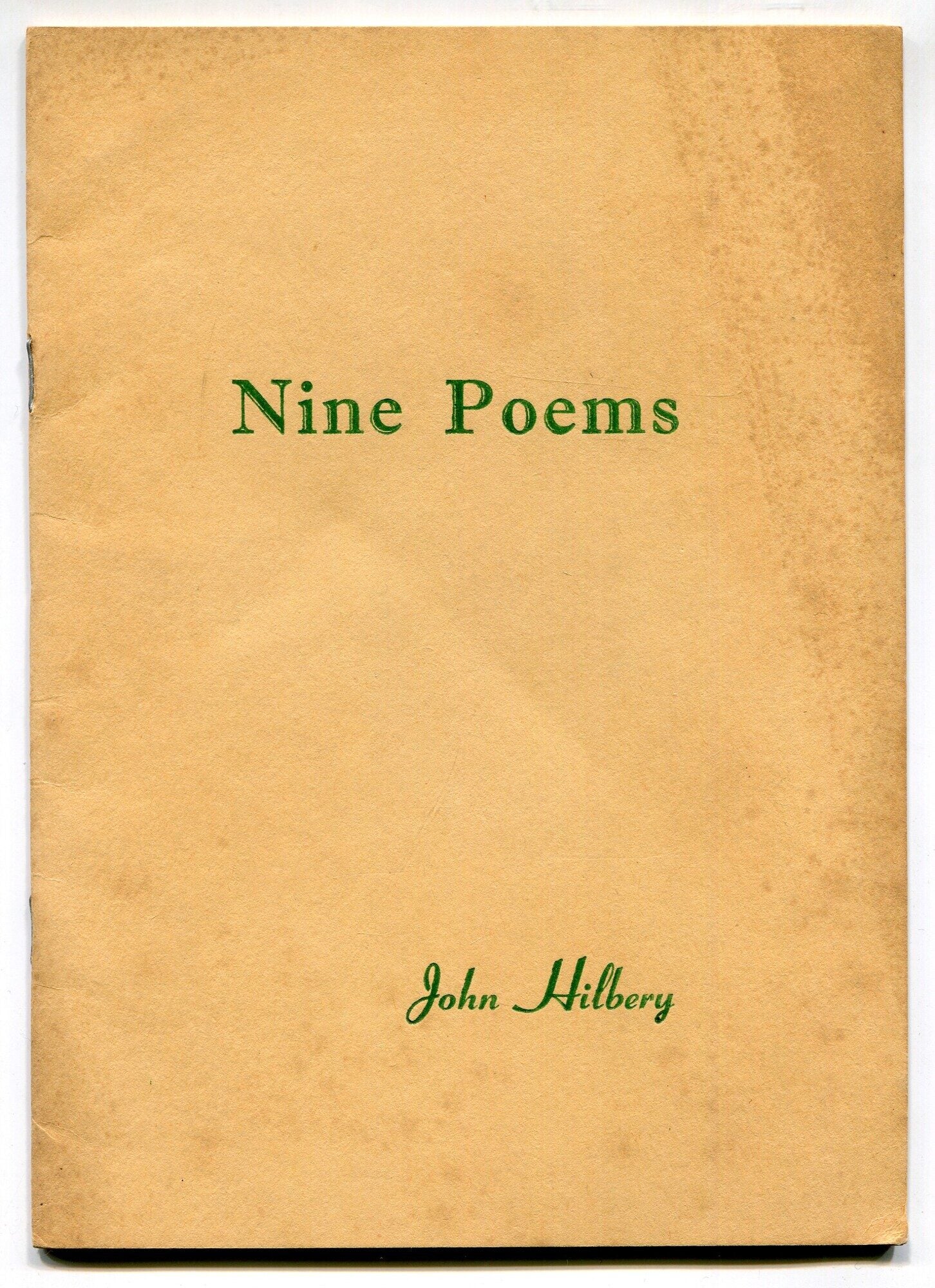Nine Poems by HILBERY, John: Very Good Softcover (1951) Signed by ...
