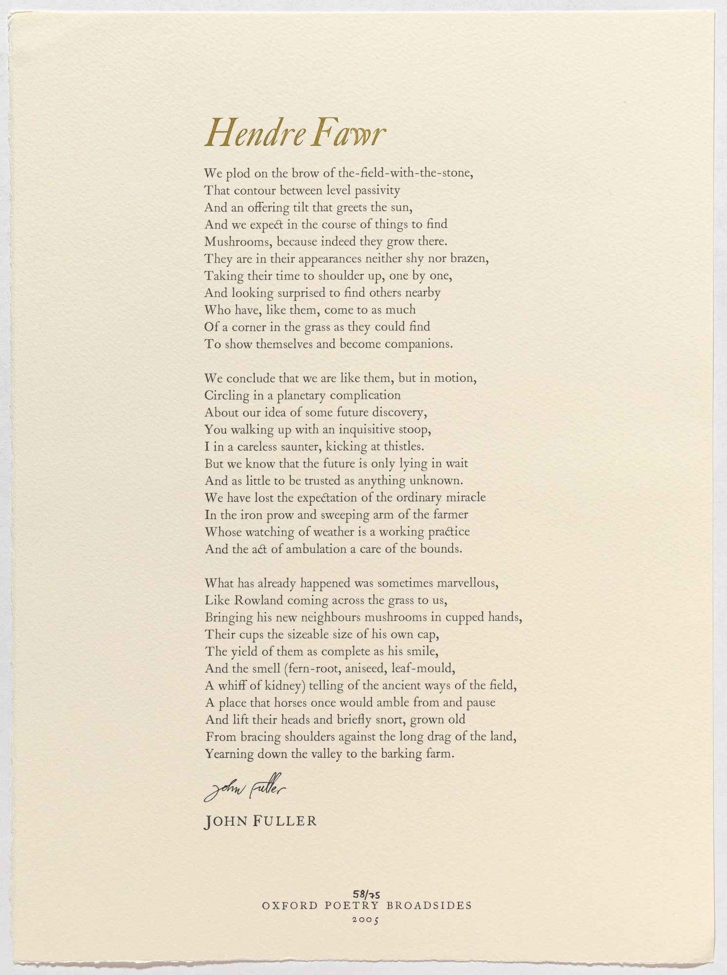 [Broadsides]: Oxford Poetry Broadsides. First Series von HEANEY, Seamus ...