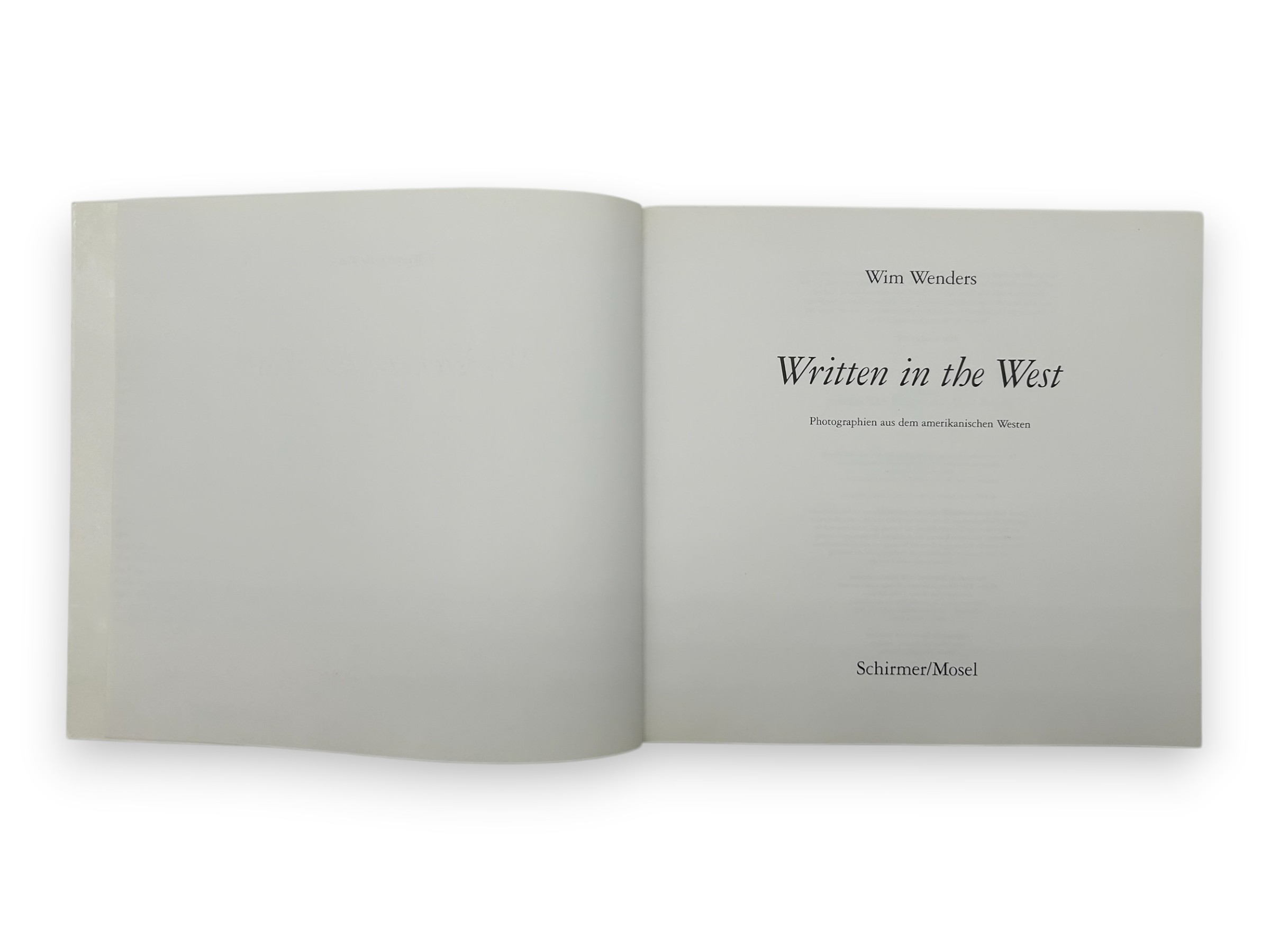 Written in the West by Wenders Wim – AbeBooks
