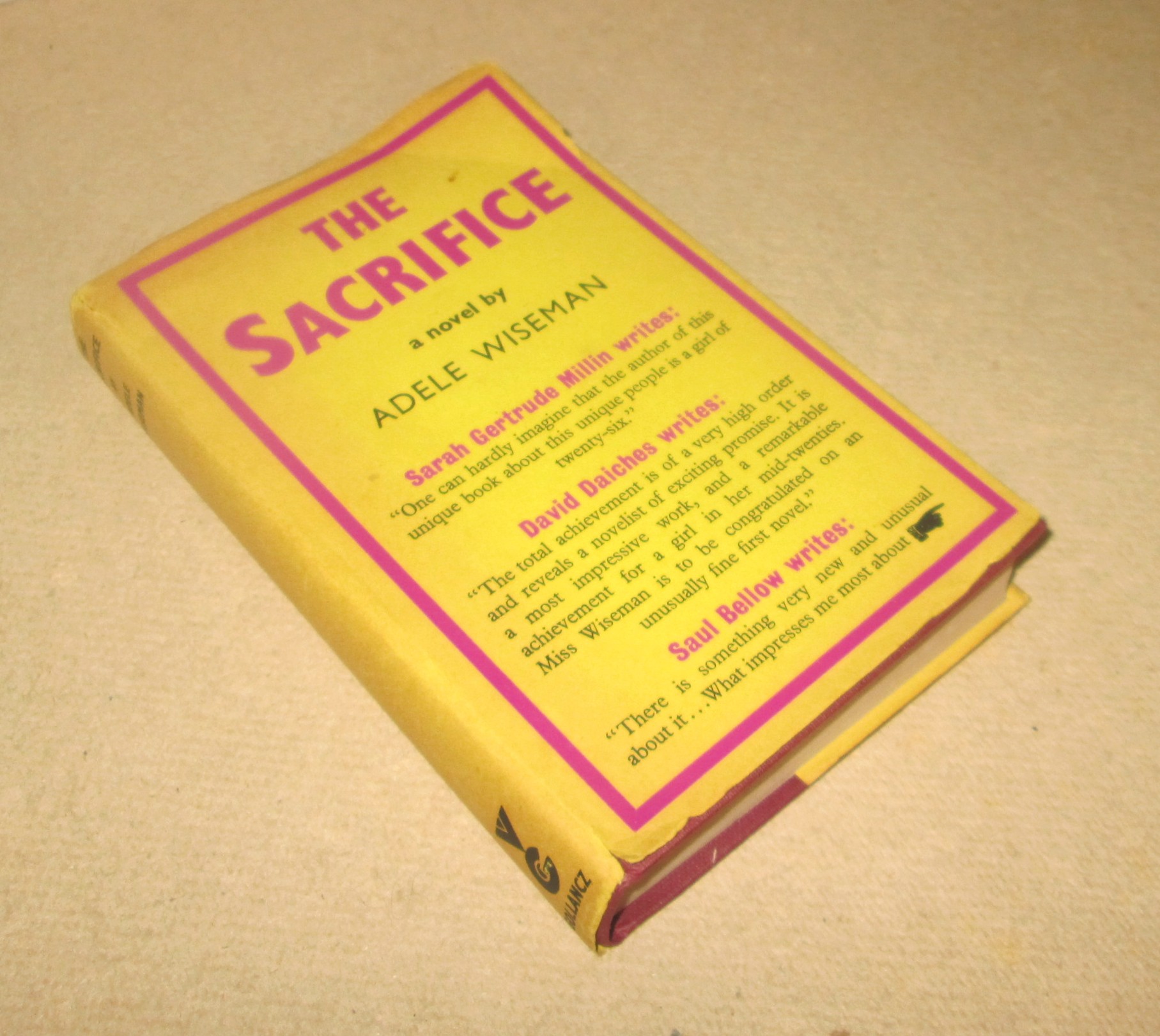 [First Edition] The Sacrifice; a Novel (Signed) Wiseman, Adele [Used - Very good] [Hardcover]