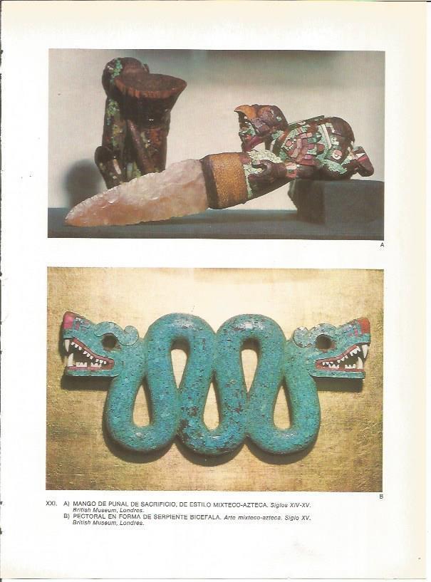 LAMINA 27356: Puñal de sacrificio y pectoral mixteco-azteca de Guy ...
