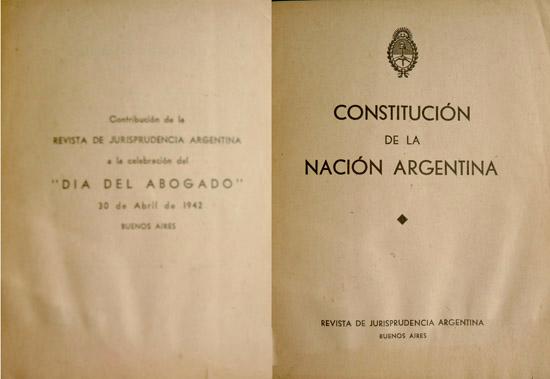 Constitución de la Nación Argentina. - ARGENTINA.