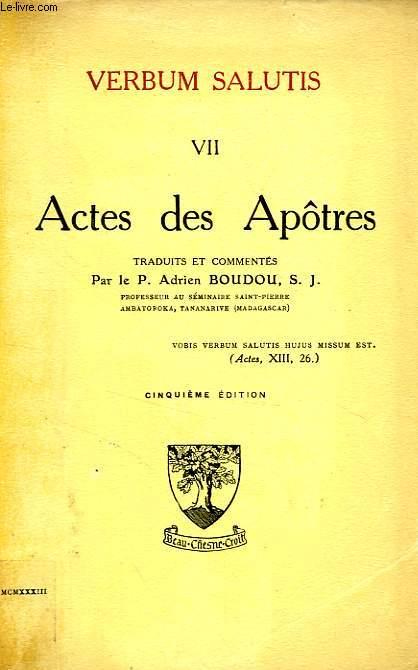 VERBUM SALUTIS, VII, ACTES DES APOTRES COLLECTIF [Bon] [Couverture souple]