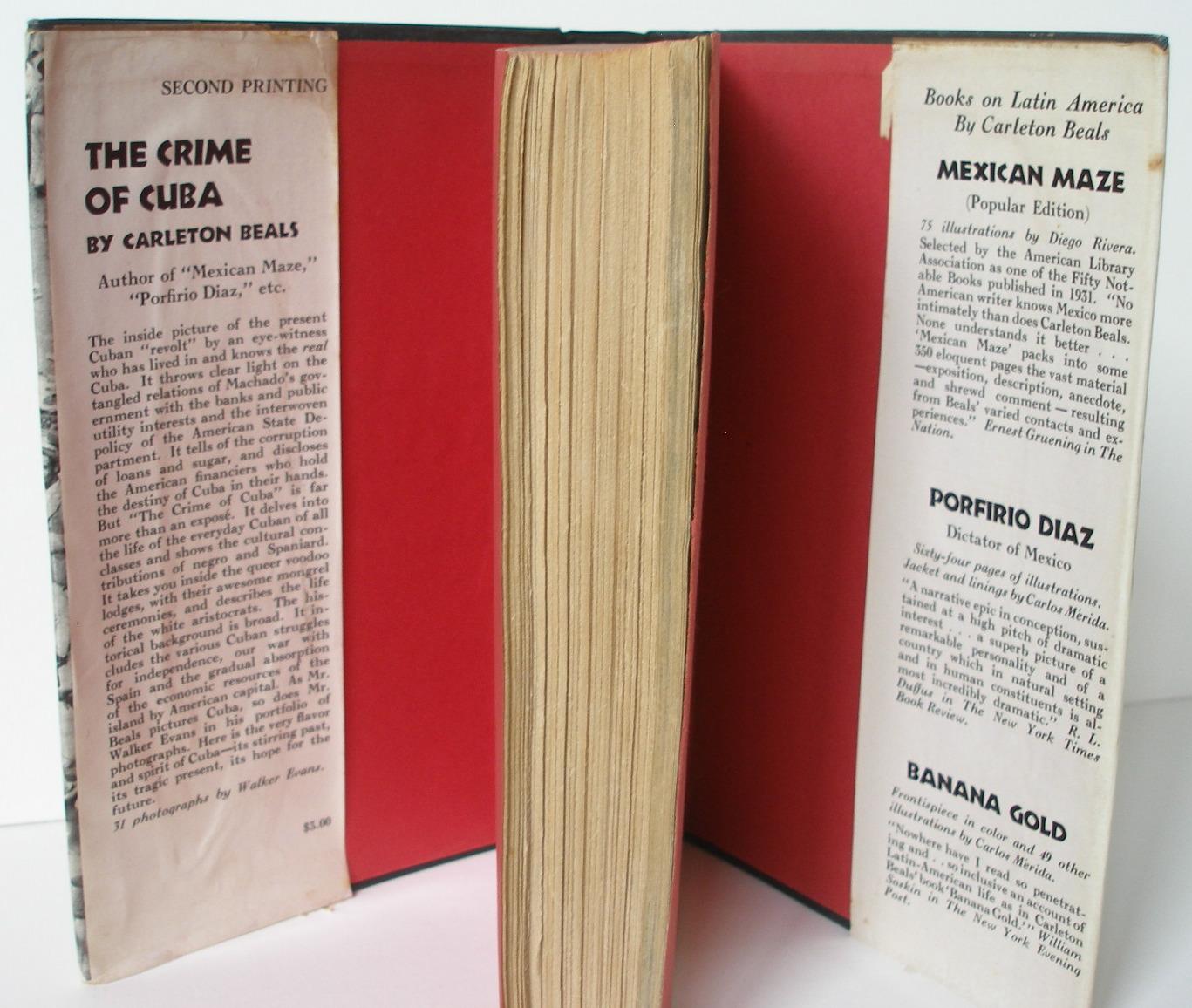 The Crime of Cuba by Beals, Carleton (Walker Evans, photographs) Very
