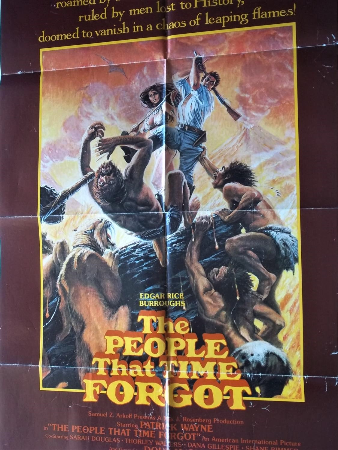 Edgar Rice Burroughs The People That Time Forgot (Original Movie Poster) American International Pictures, Inc., Samuel Z. Arkoff (Executive Producer)