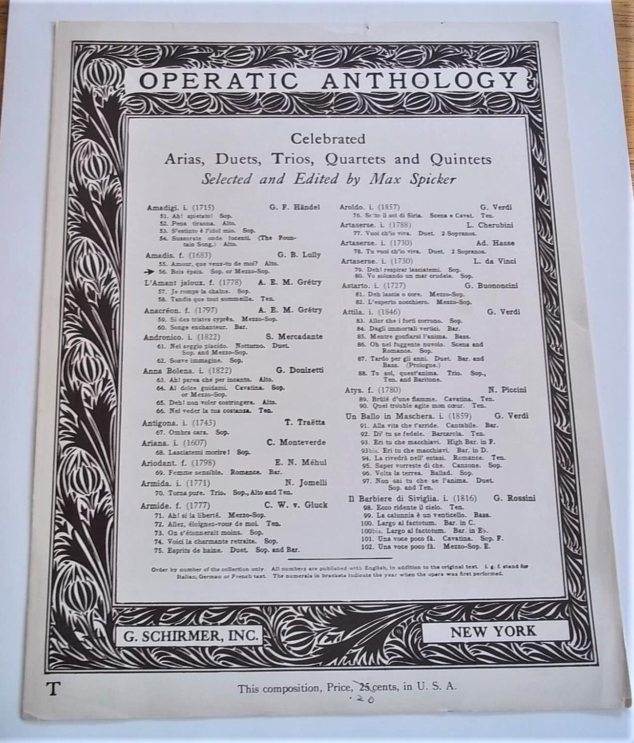 Amadis: Bois Epais, Redouble Ton Ombre, Aria (Soprano or Mezzo-Soprano) (Sheet Music) by G. B. (Jean-Baptiste De Giovanni Lulli) (Composer) and Dr. Theodore Baker (English Version By): (1894) Later