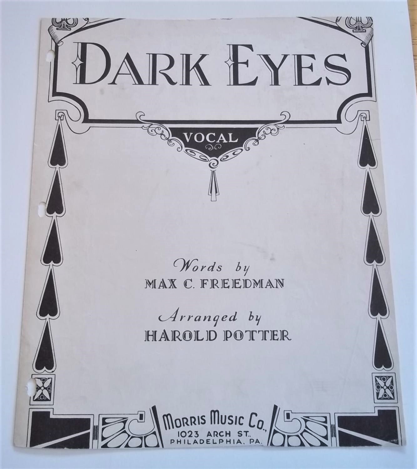Dark Eyes Vocal (Sheet Music) by Harry Parker (Arranged By) and Max C