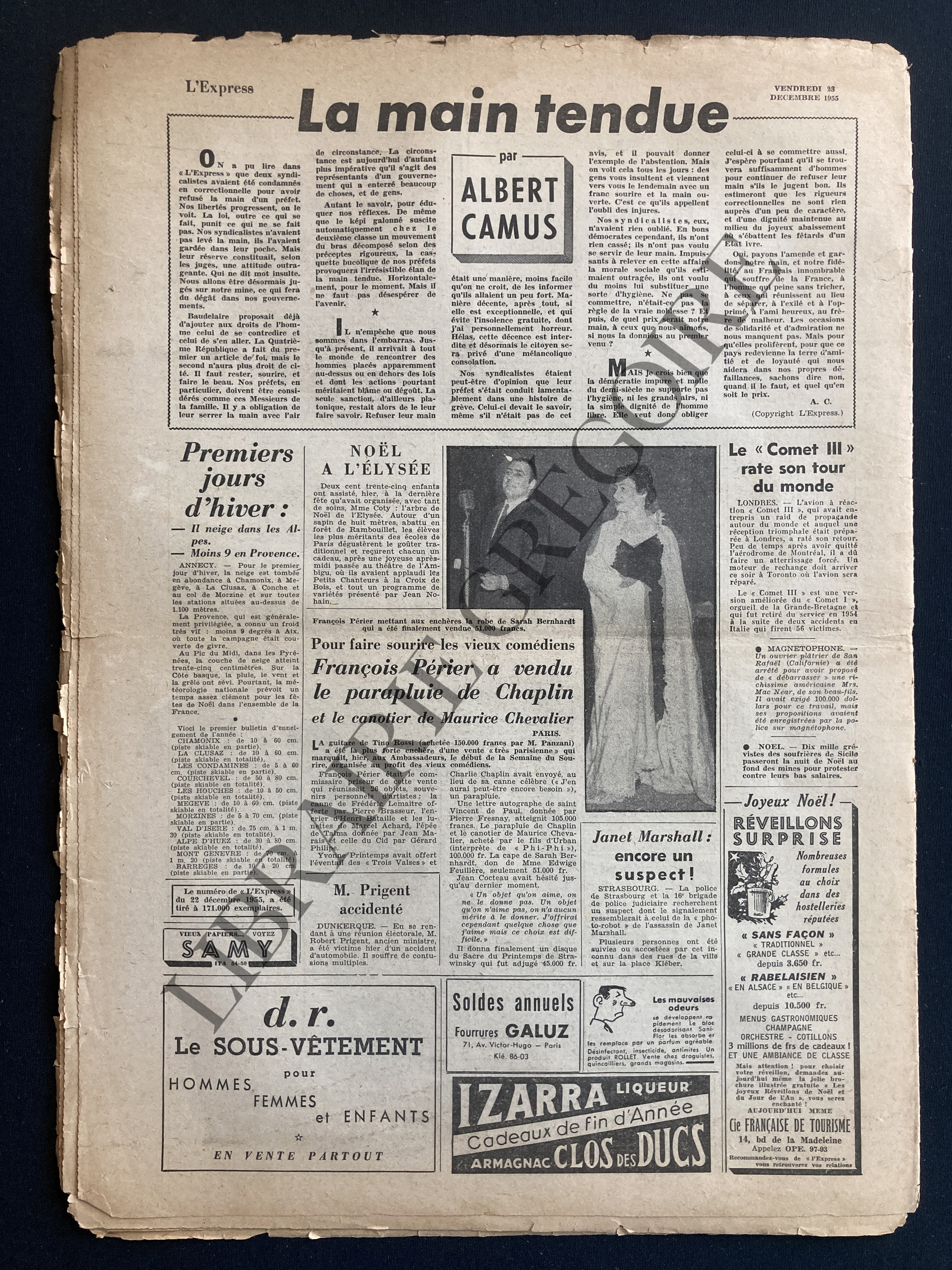 L'EXPRESS-N°186-23 DECEMBRE 1955 [Assez bon] [Couverture souple]