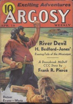 ARGOSY Weekly: April, Apr. 18, 1936 ("Song of the Whip") Argosy (H. Bedford-Jones; Frank R. Pierce; Richard Howells Watkins; Karl Detzer; Lt. Com. Ge