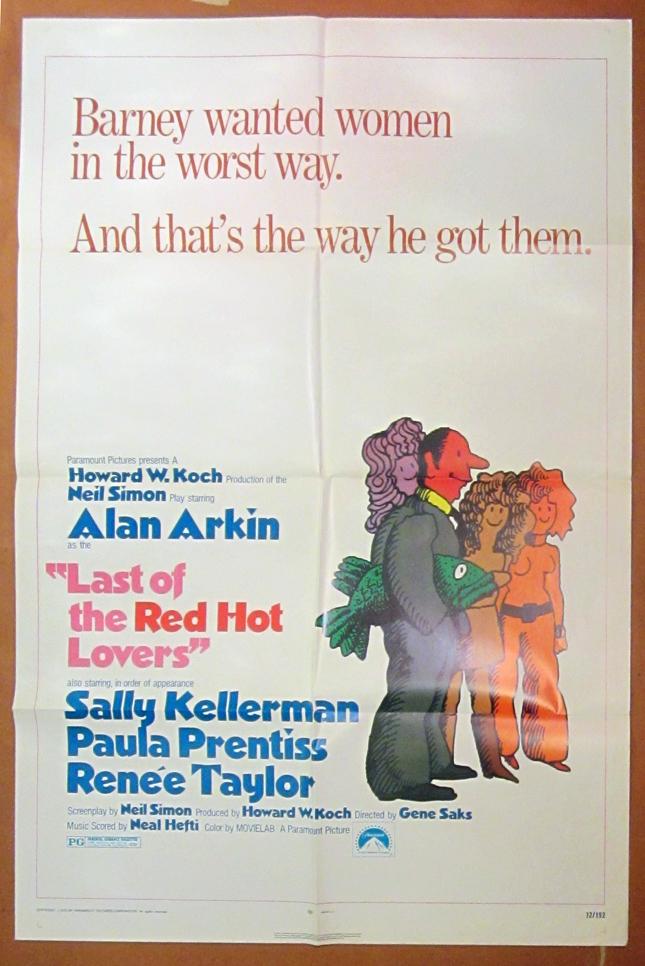 Last of the Red Hot Lovers Original One Sheet Folded Movie Poster
