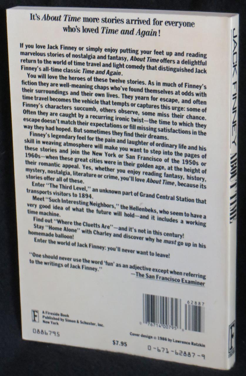 About Time 12 Short Stories by Finney, Jack Near Fine Soft cover