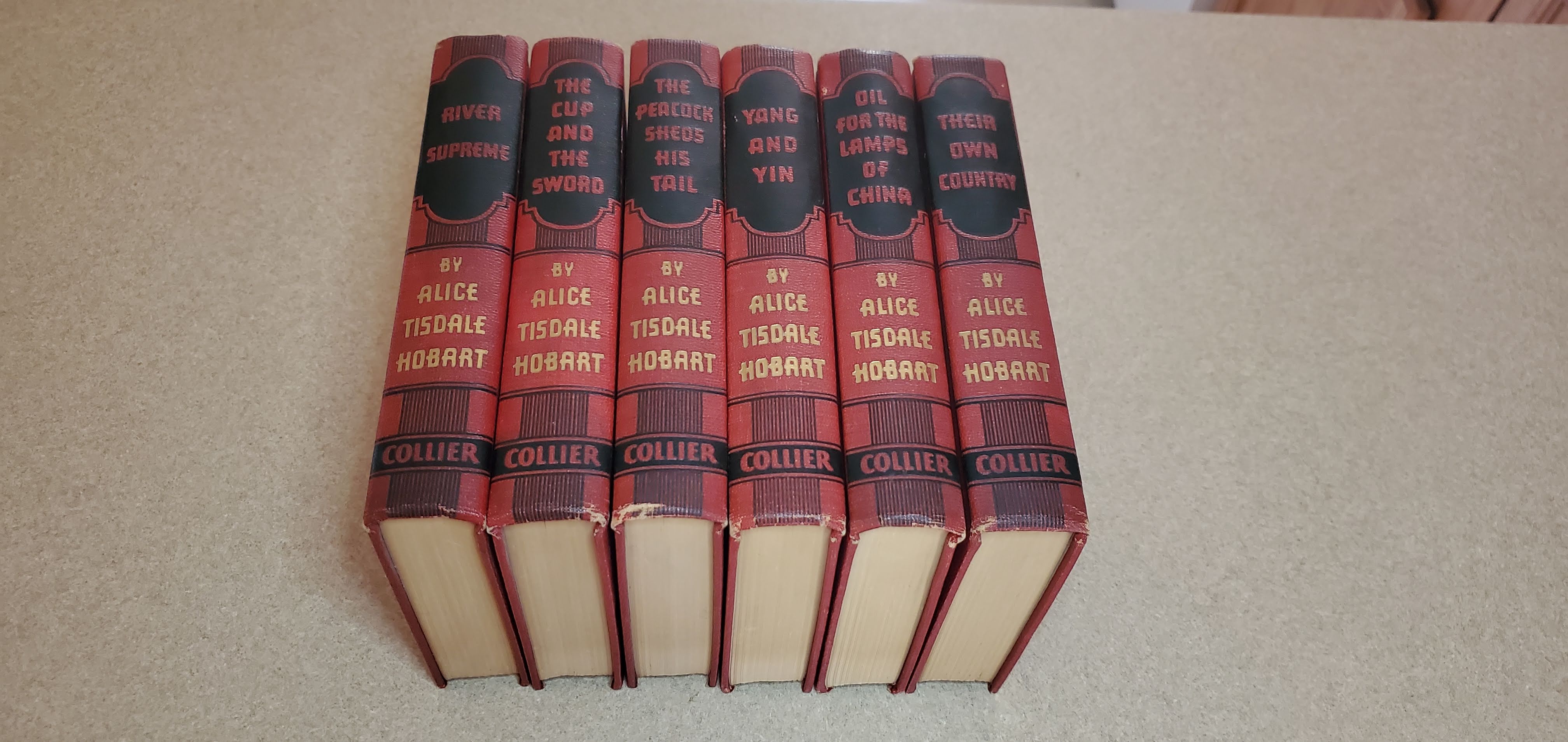 Set of 6 volumes River Supreme, The Peacock Sheds His Tail, Oil for