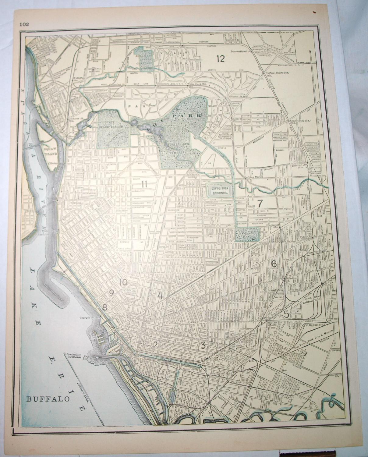 Iliffs Imperial Atlas Of The World Street Map Of Buffalo Ny By John W