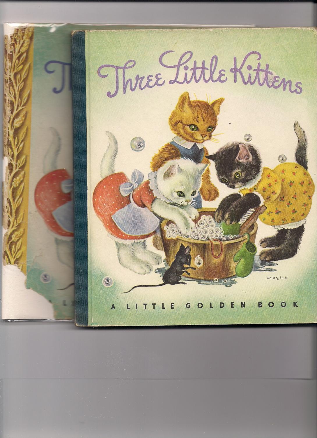Dollhouse Miniature 1:12  Set of 6 Little Golden Books  Cat and Kitten Covers 